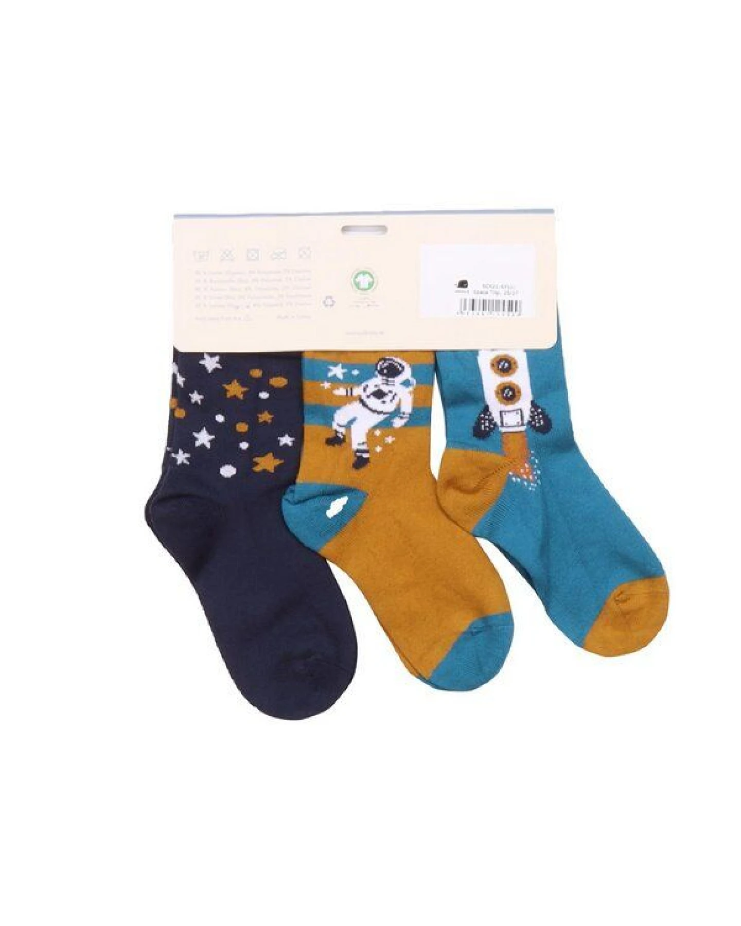 Kinder Socken Bio-Baumwolle Walkiddy „Maritim“ Dunkelblau, GOTS zertifiziert, weiche Strümpfe mit maritimem Print, hautfreundlich, elastisch, ideale Alltags-Socken für Jungen & Mädchen, passend zu Jeans, Shorts und Freizeitlooks – Ansicht 3