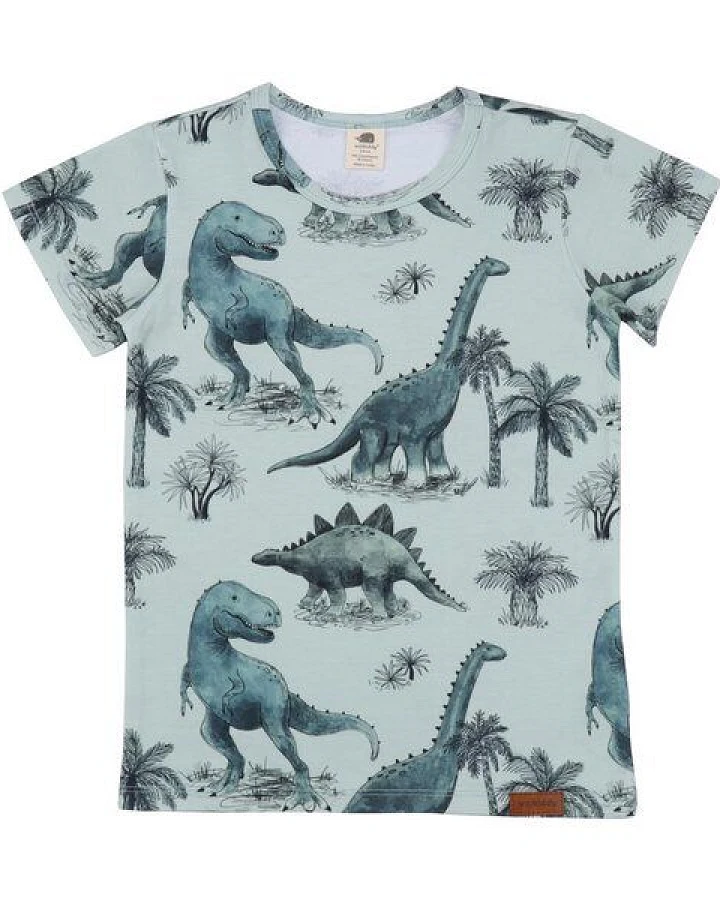 Baby T-Shirt Bio Baumwolle Grün - Walkiddy Dinosaurland - Nachhaltig & Allergikerfreundlich - 95% Bio-Baumwolle - Umweltbewusst & GOTS-zertifiziert. – GOTS zertifiziert
