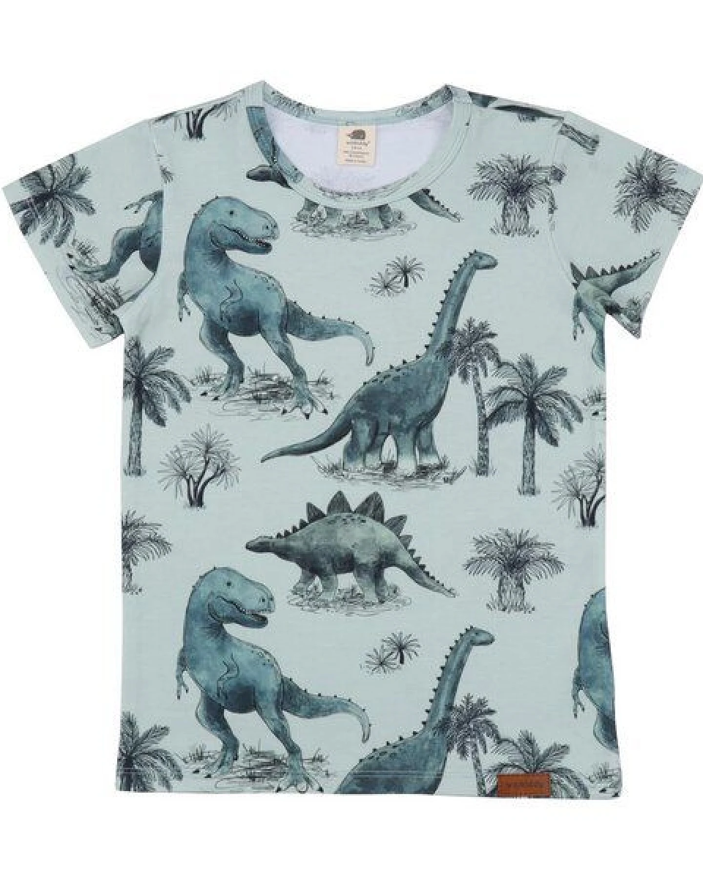 Baby T-Shirt Bio Baumwolle Grün - Walkiddy Dinosaurland - Nachhaltig & Allergikerfreundlich - 95% Bio-Baumwolle - Umweltbewusst & GOTS-zertifiziert. – GOTS zertifiziert – Ansicht 2