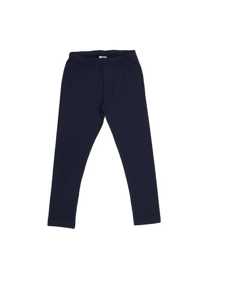 Kinder Leggings GOTS zertifiziert – Dunkelblau, Bio-Baumwolle mit Elasthan, elastischer Bund