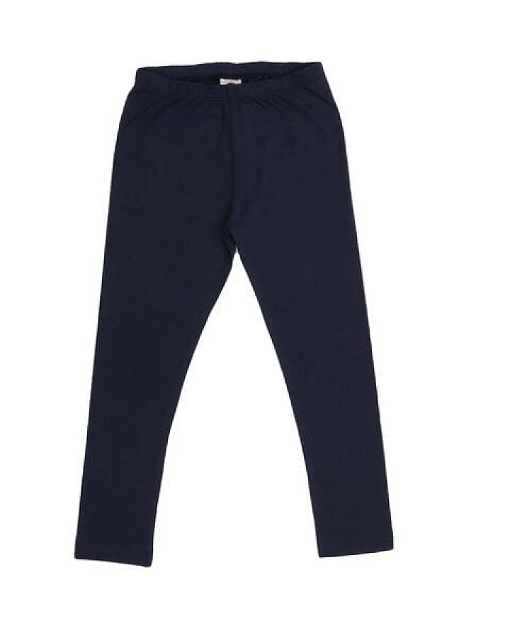 Kinder Leggings GOTS zertifiziert – Dunkelblau, Bio-Baumwolle mit Elasthan, elastischer Bund