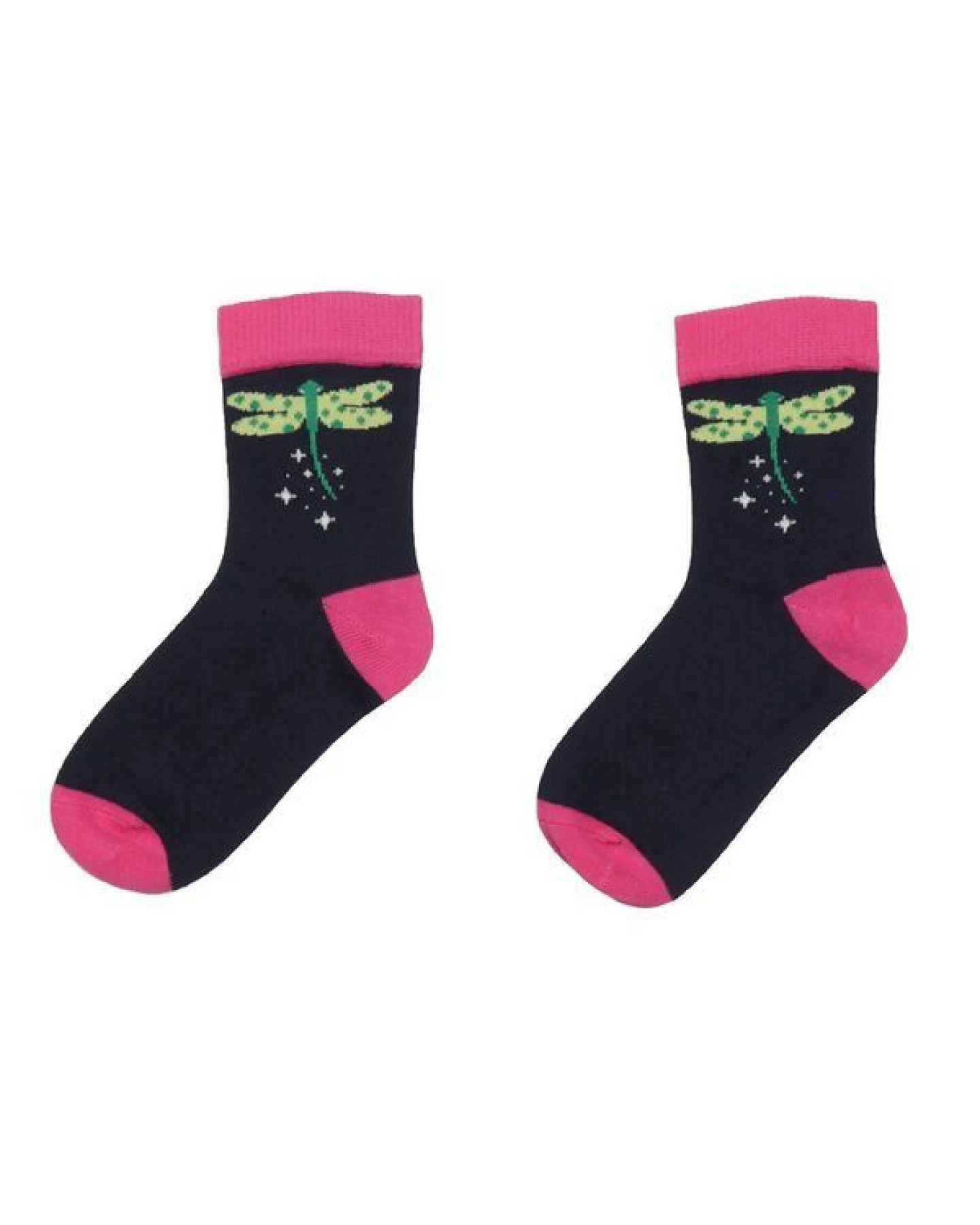 Baby Socken Bio-GOTS Baumwolle Walkiddy Blau Seahorses & Dragonflies, weiche Strümpfe mit Umschlagbündchen, rutschfestem Sitz, hautfreundlich, nachhaltig produziert für zarte Babyfüße – Ansicht 3