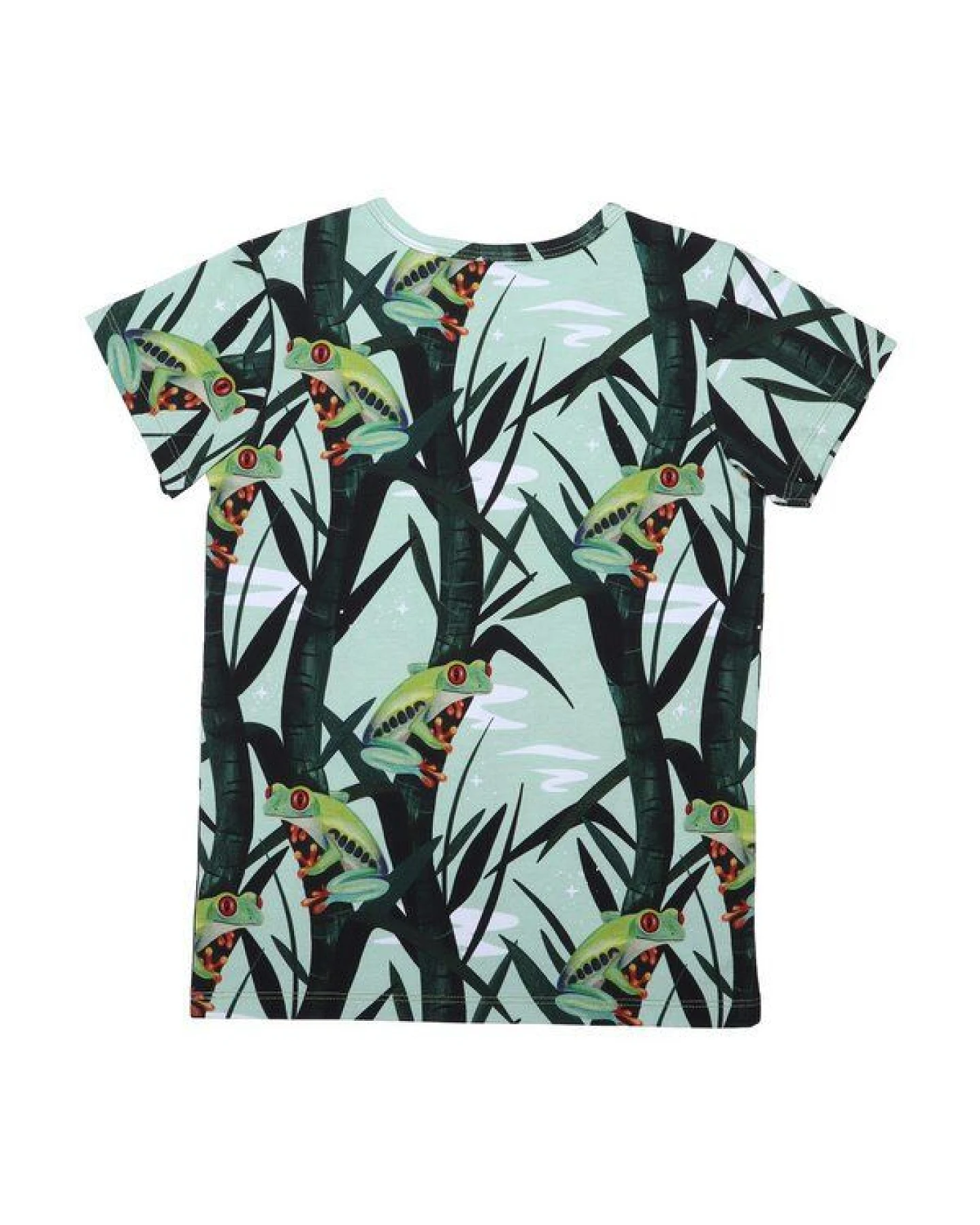Baby T-Shirt GOTS zertifiziert – Grün mit Froschmotiv, Kurzarm, weich & bequem – Ansicht 3