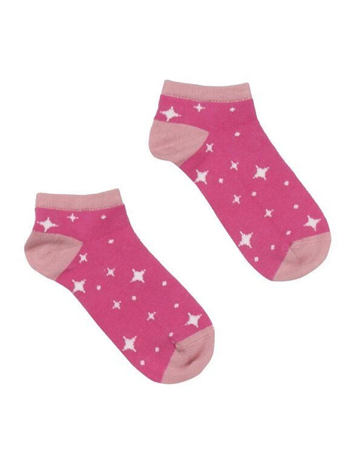 Sneakersocken Baby Bio Walkiddy Rosa Beige, GOTS-zertifiziert, umweltfreundlich und bequem aus 90% Bio-Baumwolle/8% Polyamid/2% Elasthan, nachhaltige Produktion.