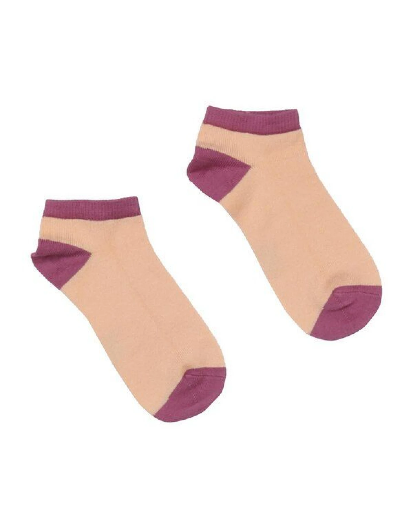Sneakersocken Baby Bio Walkiddy Rosa Beige, GOTS-zertifiziert, umweltfreundlich und bequem aus 90% Bio-Baumwolle/8% Polyamid/2% Elasthan, nachhaltige Produktion. – Ansicht 3