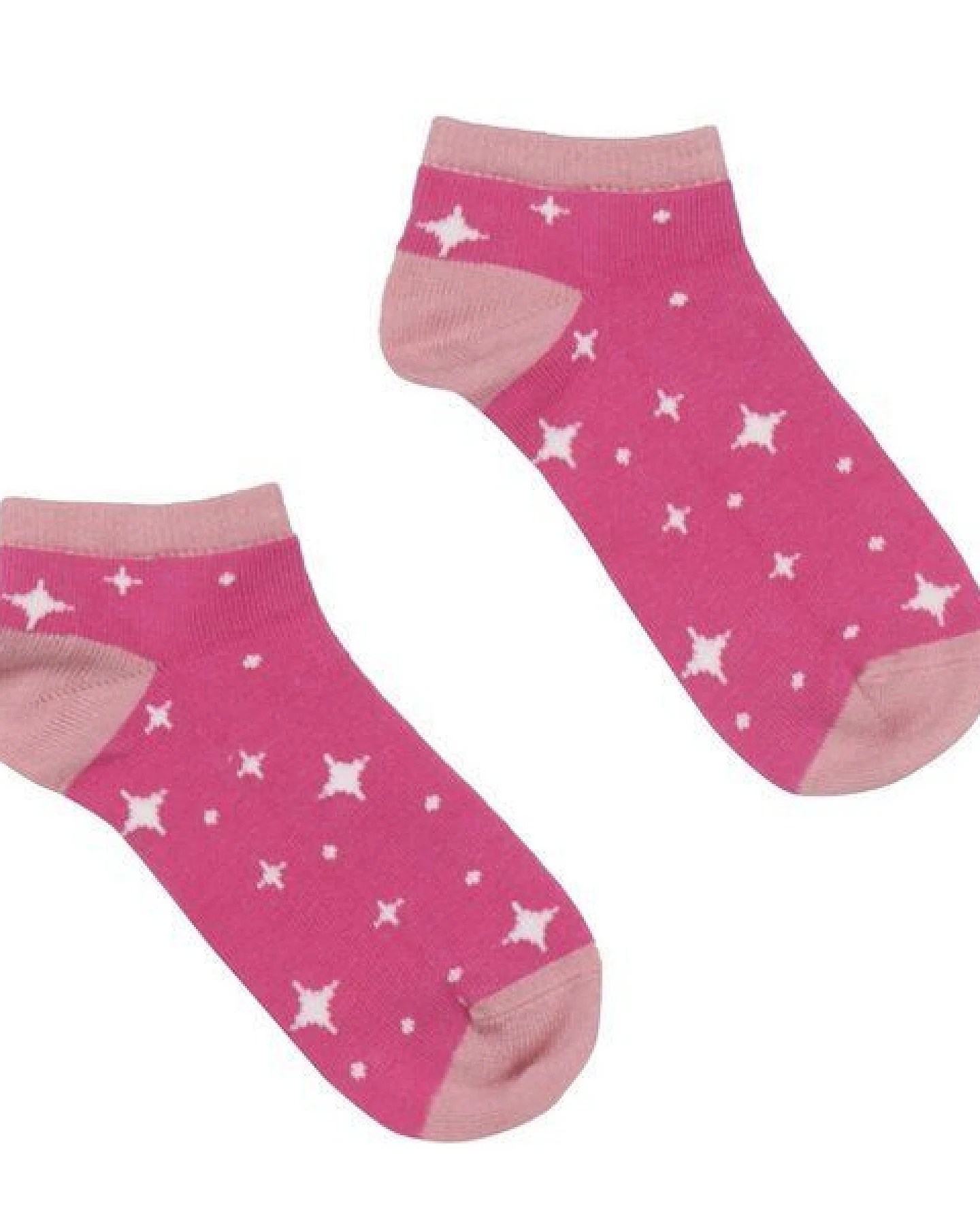 Sneakersocken Baby Bio Walkiddy Rosa Beige, GOTS-zertifiziert, umweltfreundlich und bequem aus 90% Bio-Baumwolle/8% Polyamid/2% Elasthan, nachhaltige Produktion. – Ansicht 2
