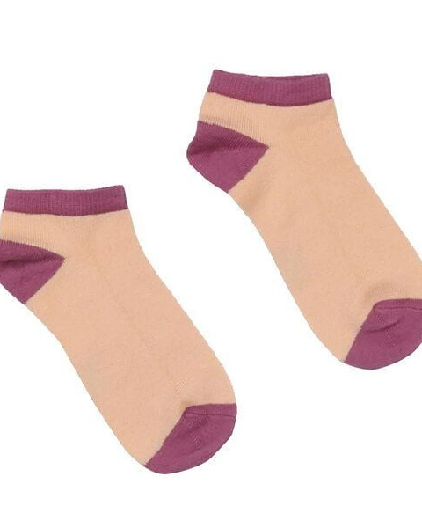 Sneakersocken Baby Bio Walkiddy Rosa Beige, GOTS-zertifiziert, umweltfreundlich und bequem aus 90% Bio-Baumwolle/8% Polyamid/2% Elasthan, nachhaltige Produktion. – Ansicht 3