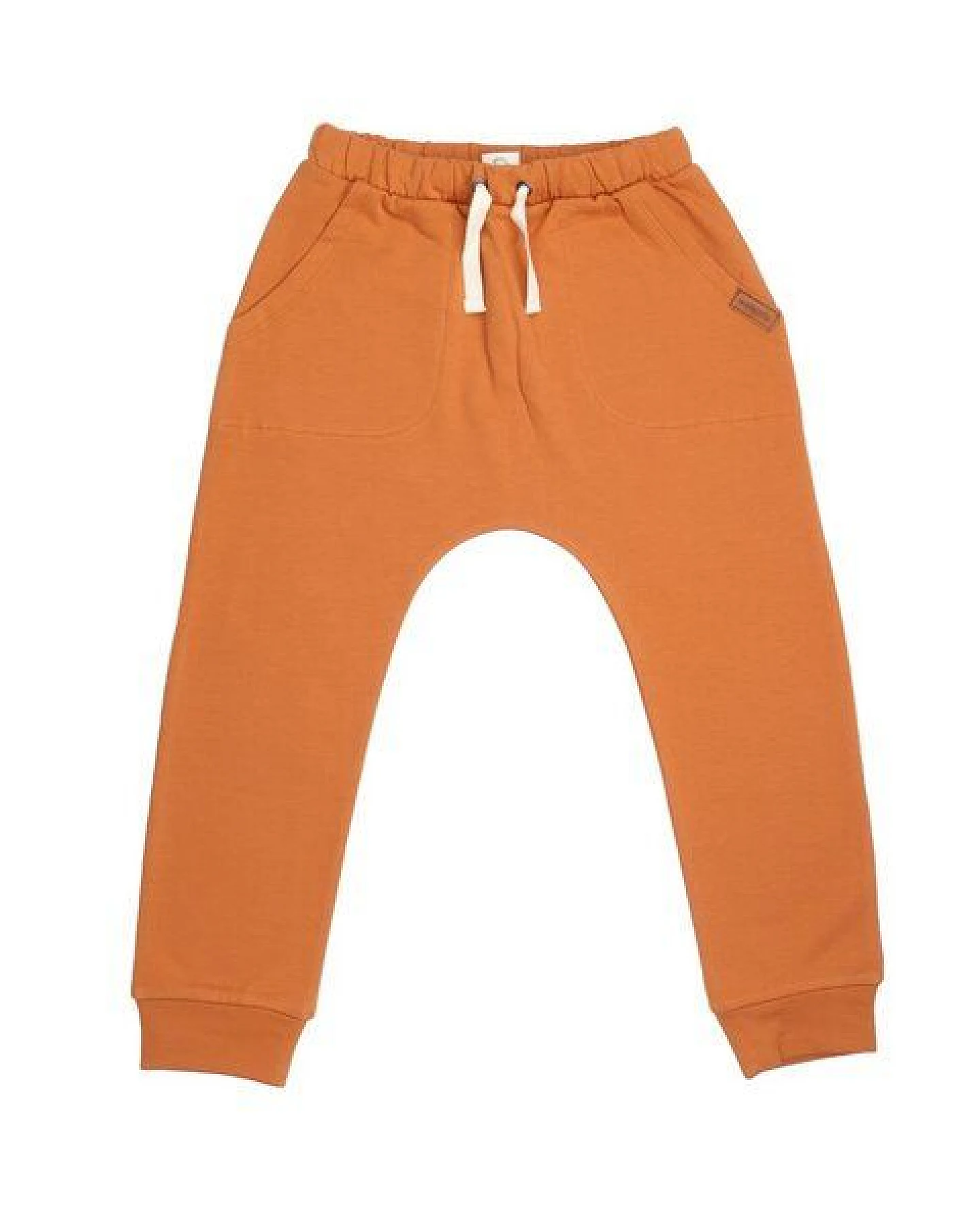 Kinder Jogginghose GOTS zertifiziert – Braun, Bund mit Kordel, weich & bequem – Ansicht 2