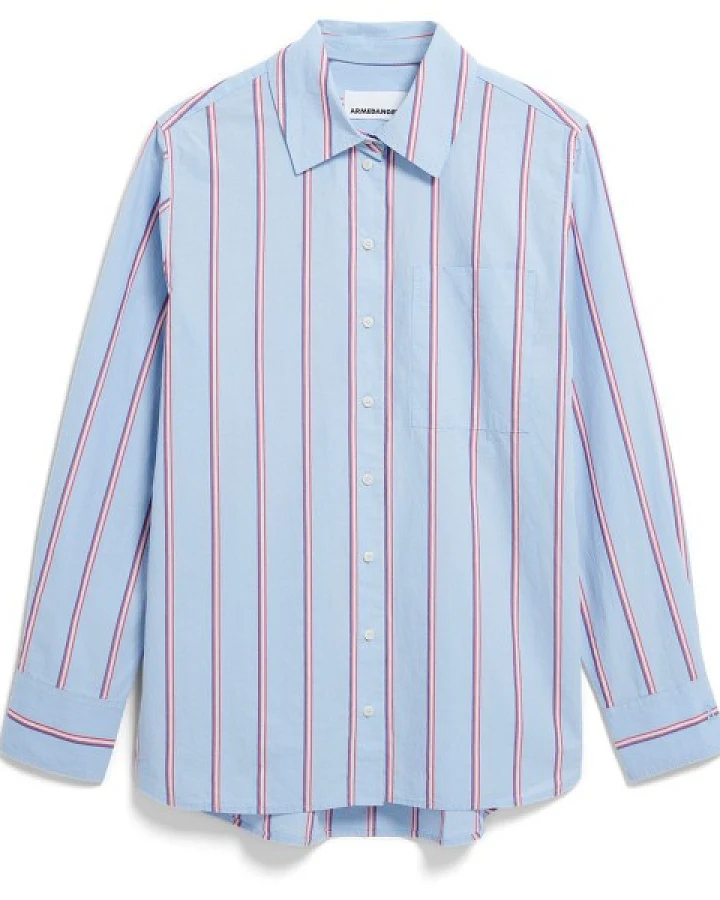 ARMEDANGELS - Women's Stripe Loose Shirt Blouse - Bluse Gr S blau