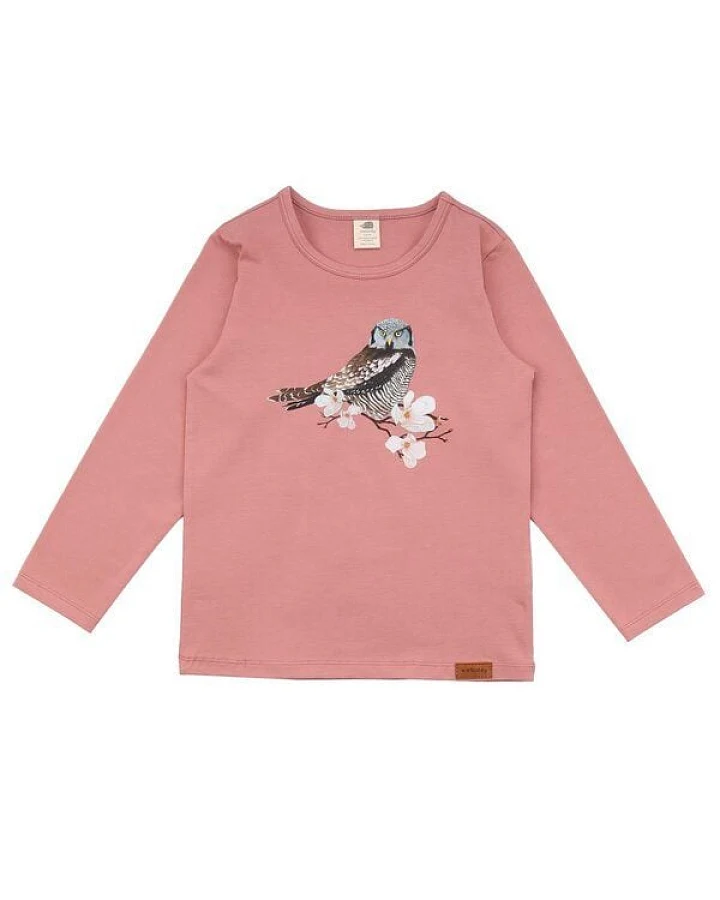 Kinder Langarmshirt GOTS zertifiziert, rosé, Bio-Baumwolle, weich – Walkiddy
