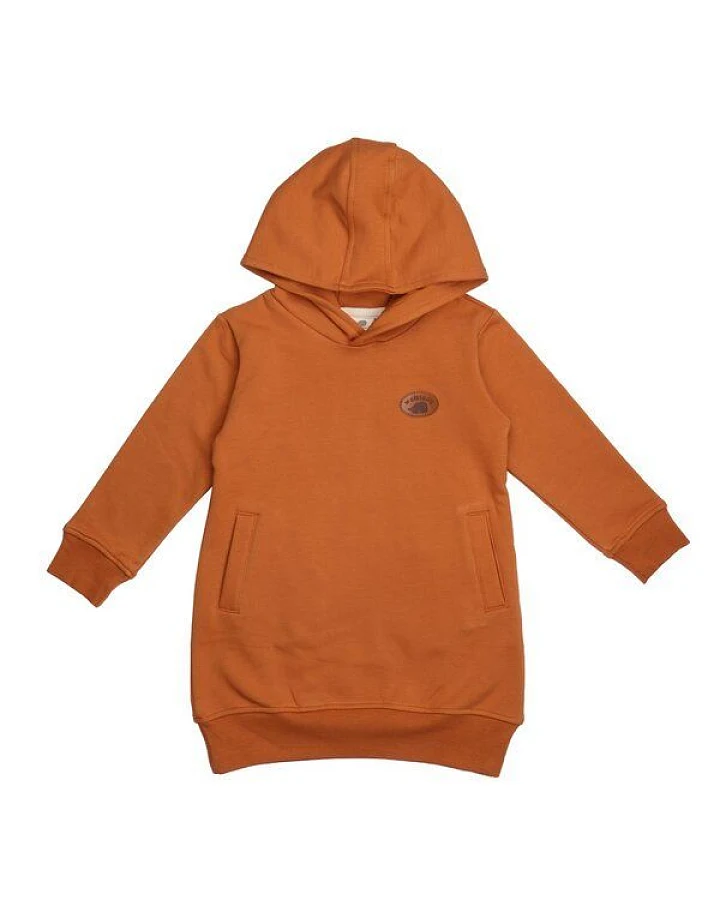 Kleinkinder Langarmkleid Bio, Walkiddy Braun, 95% Baumwolle, nachhaltig, GOTS-zertifiziert, umweltfreundlich, komfortabel, elastisch, allergikerfreundlich