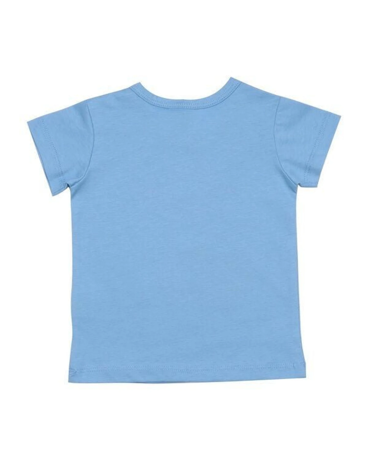 Baby T-Shirt Bio-Baumwolle Blau Dino - Walkiddy, 95% zertifiziert, Nachhaltigkeit, weich, atmungsaktiv, ethisch produziert, umweltfreundlich. – Ansicht 3