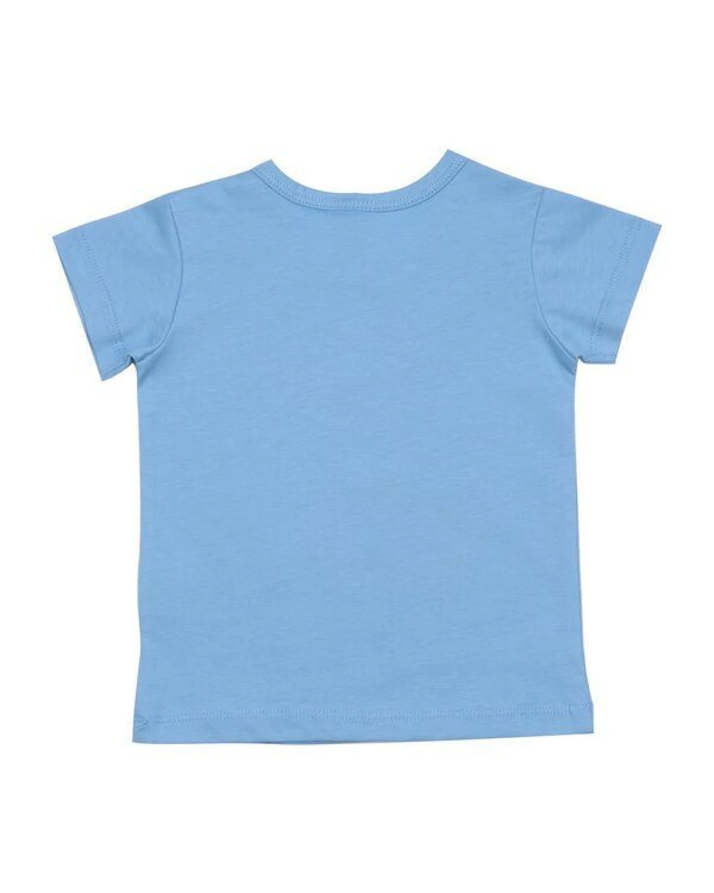 Baby T-Shirt Bio-Baumwolle Blau Dino - Walkiddy, 95% zertifiziert, Nachhaltigkeit, weich, atmungsaktiv, ethisch produziert, umweltfreundlich. – Ansicht 3