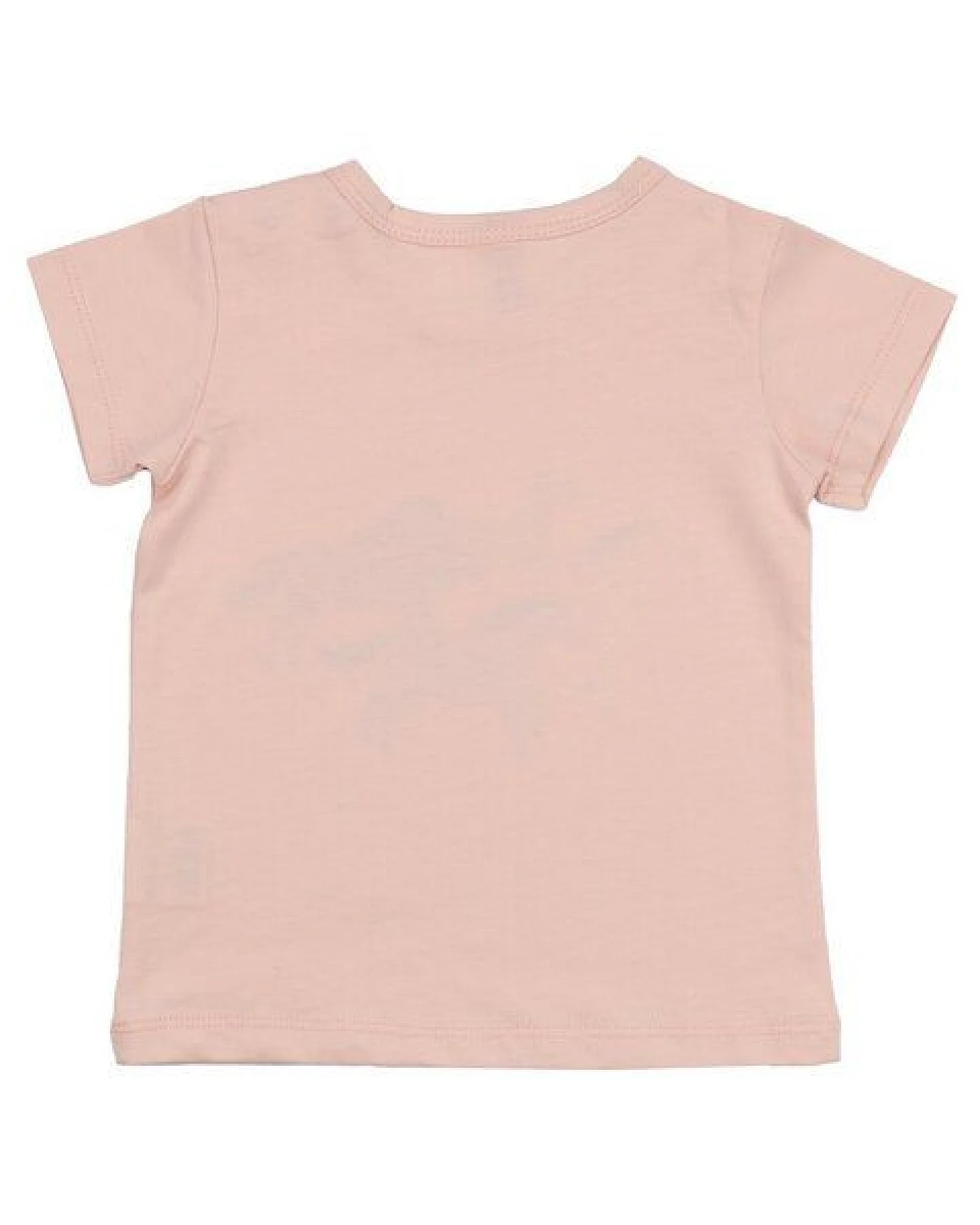 T-Shirt Altrosa Pferde-Frontprint Bio-Baumwolle GOTS – Walkiddy – Ansicht 3