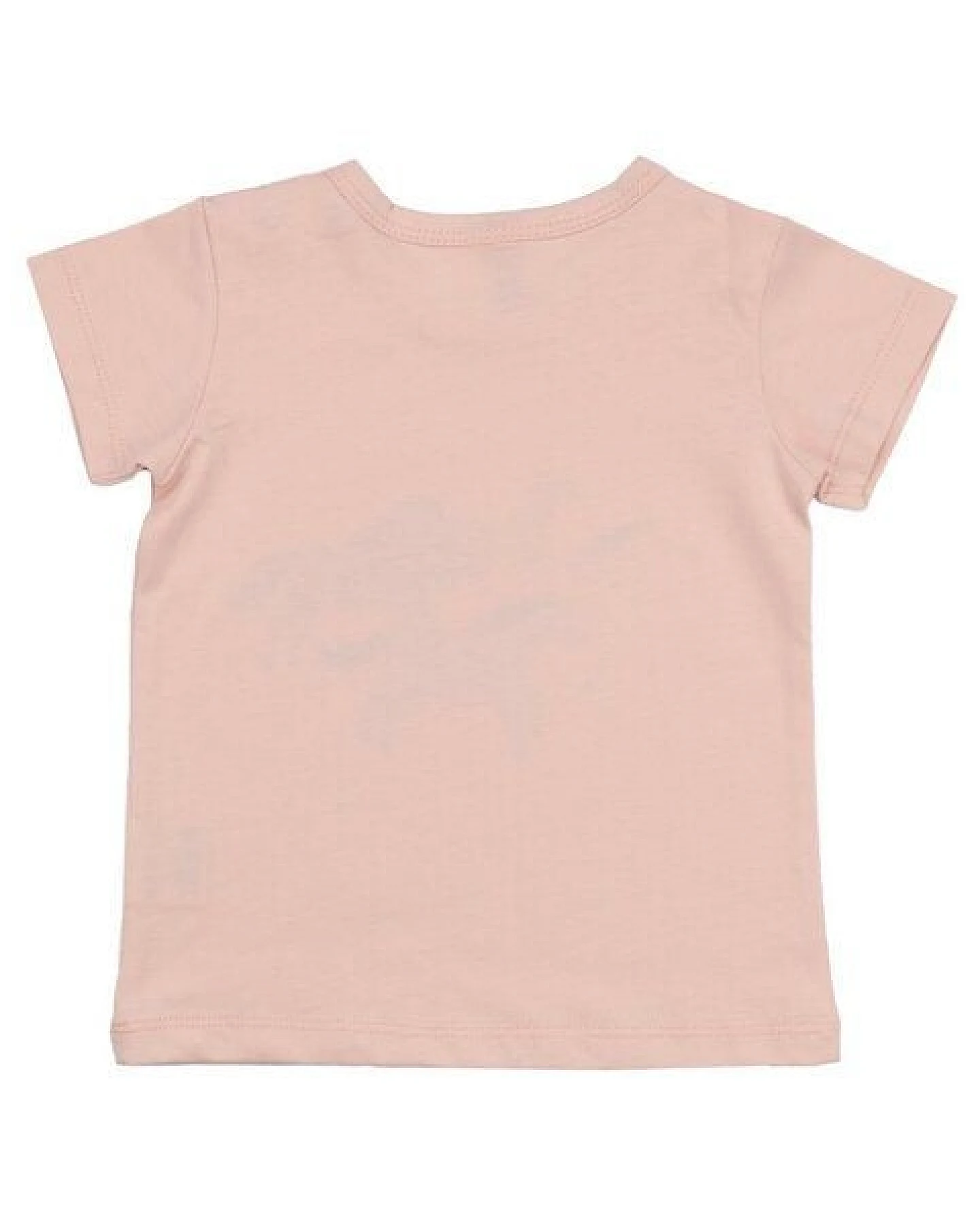 T-Shirt Altrosa Pferde-Frontprint Bio-Baumwolle GOTS – Walkiddy – Ansicht 3