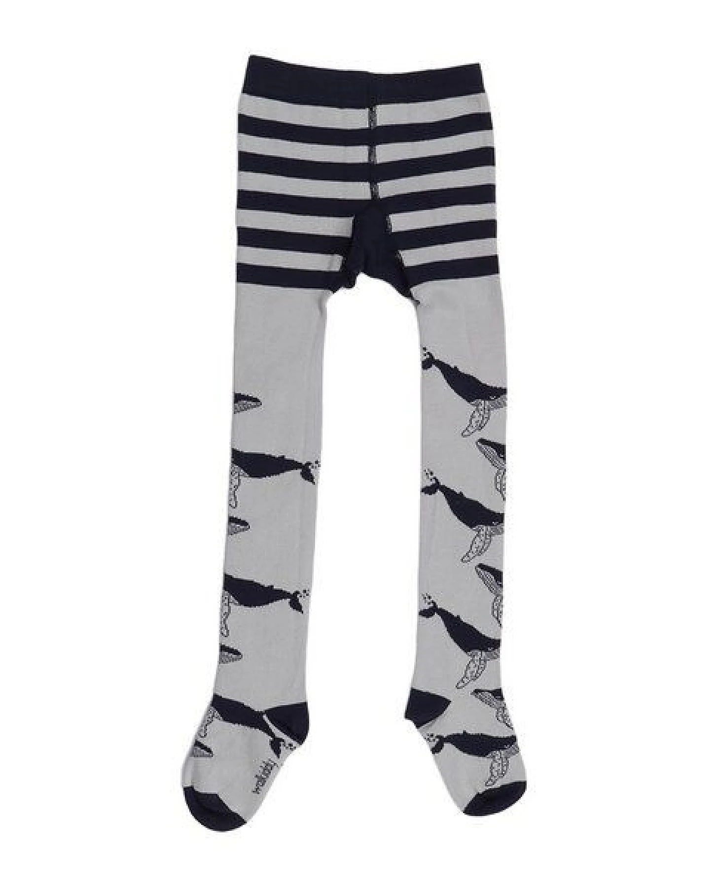 Strumpfhose Grau Wale-Allover Bio-Baumwolle GOTS – Walkiddy – Ansicht 2