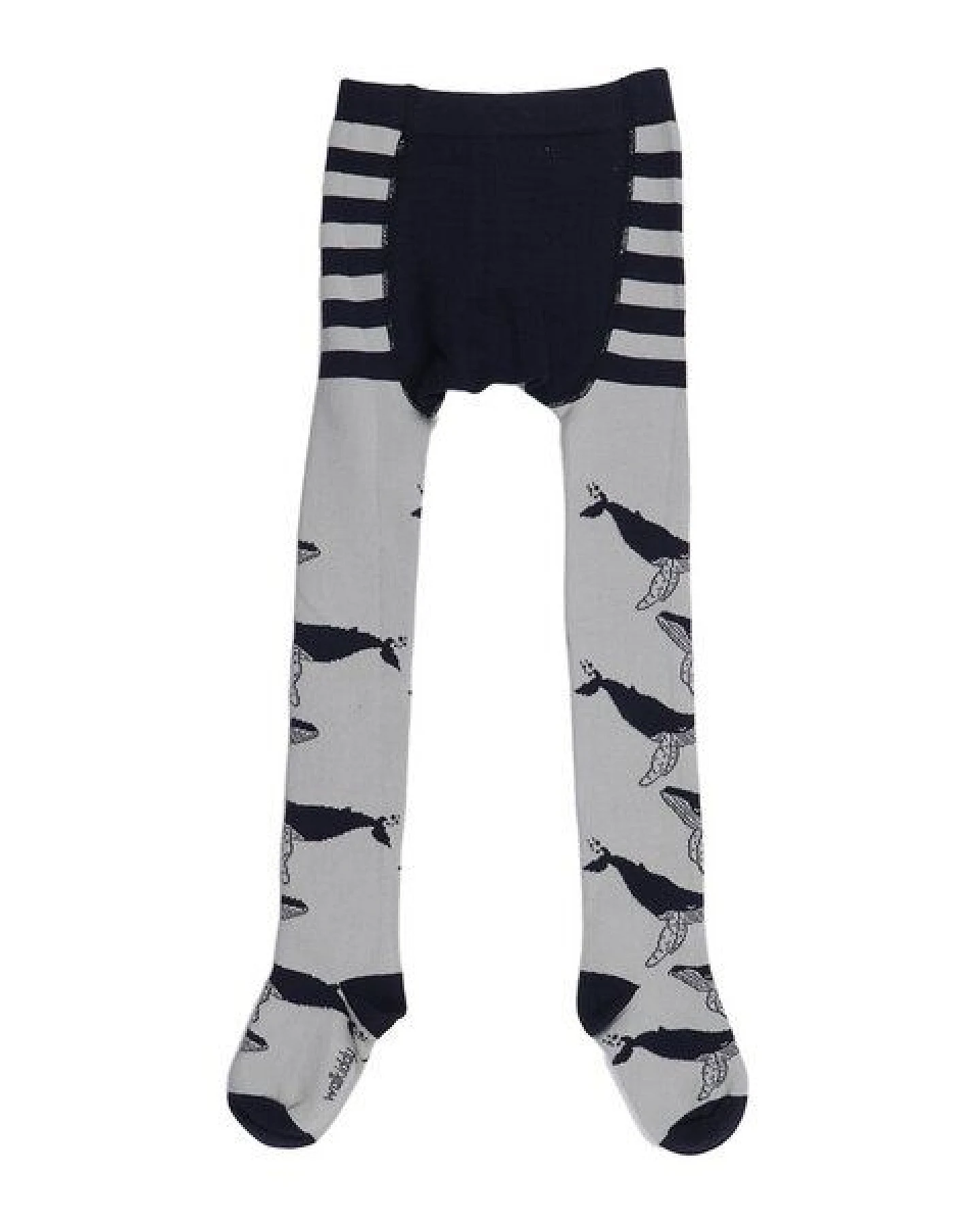 Strumpfhose Grau Wale-Allover Bio-Baumwolle GOTS – Walkiddy – Ansicht 3