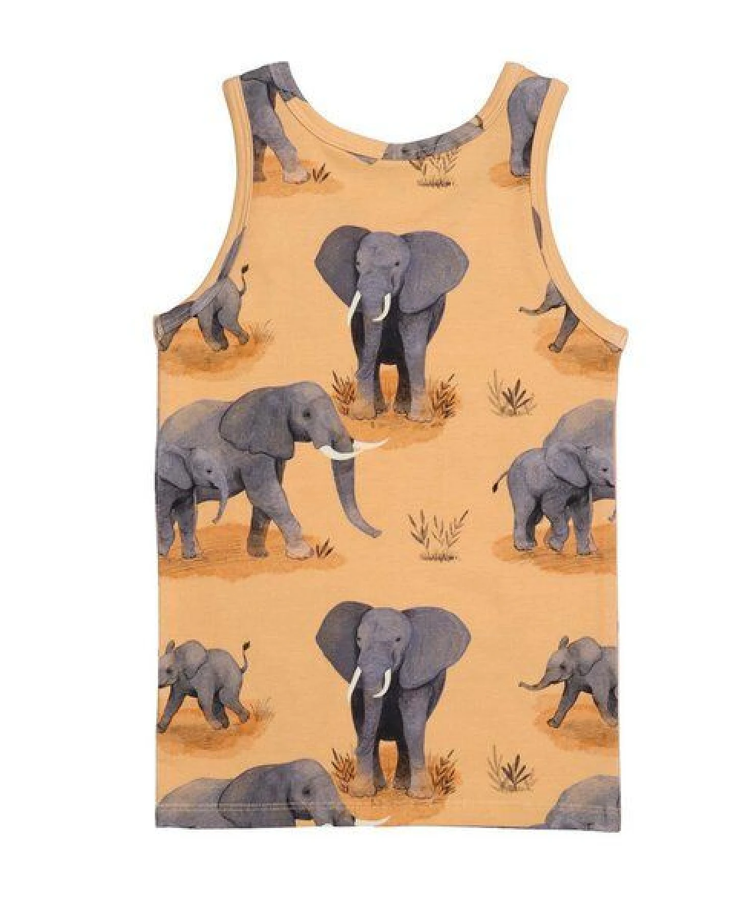 Walkiddy Elephant Family - Orange Unterhemd - Allergikerfreundlich – GOTS zertifiziert – Ansicht 3