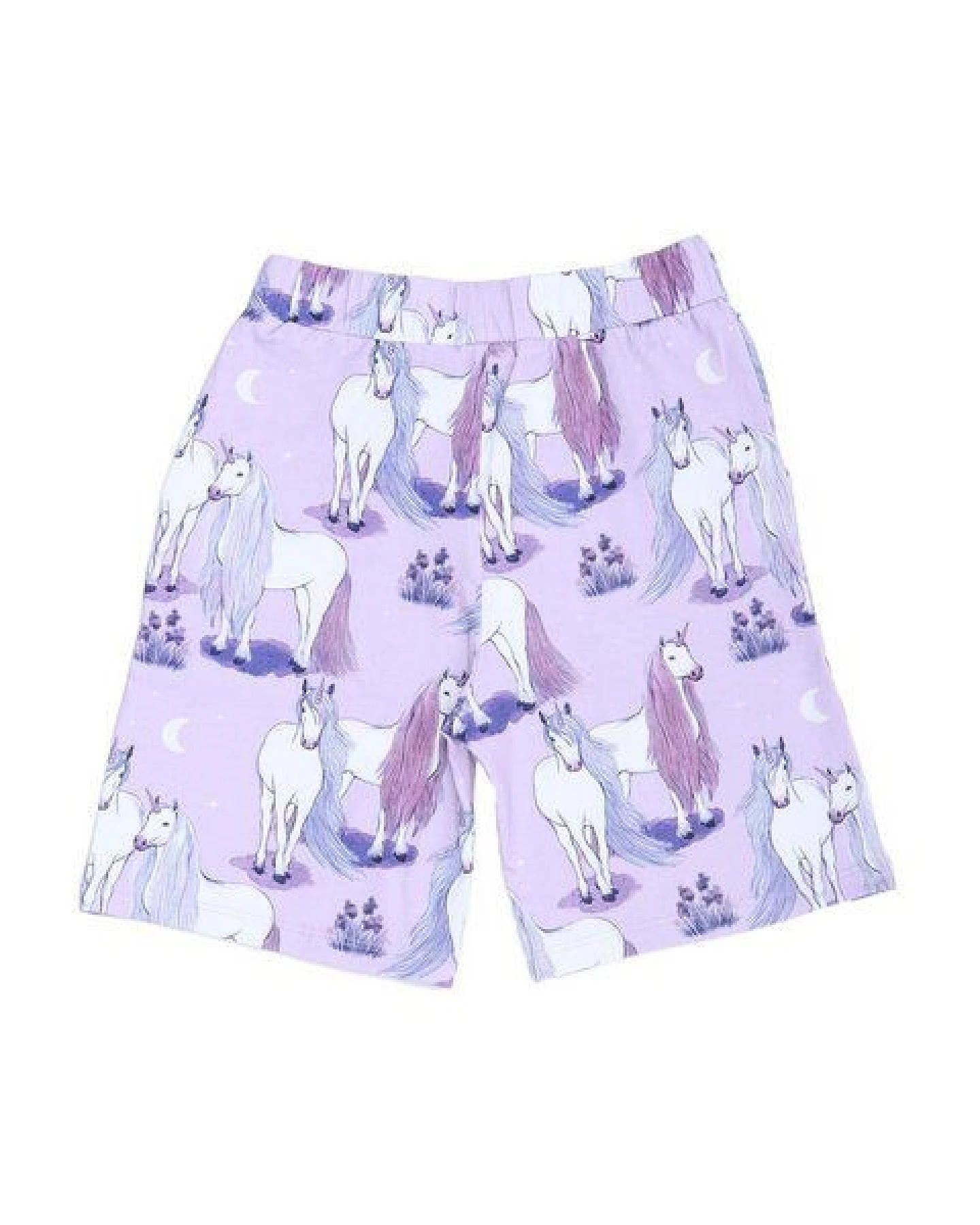 Kinder Shorts „Unicornland“ aus Bio-Baumwolle in Lila – GOTS-zertifiziert, Walkiddy – Ansicht 3