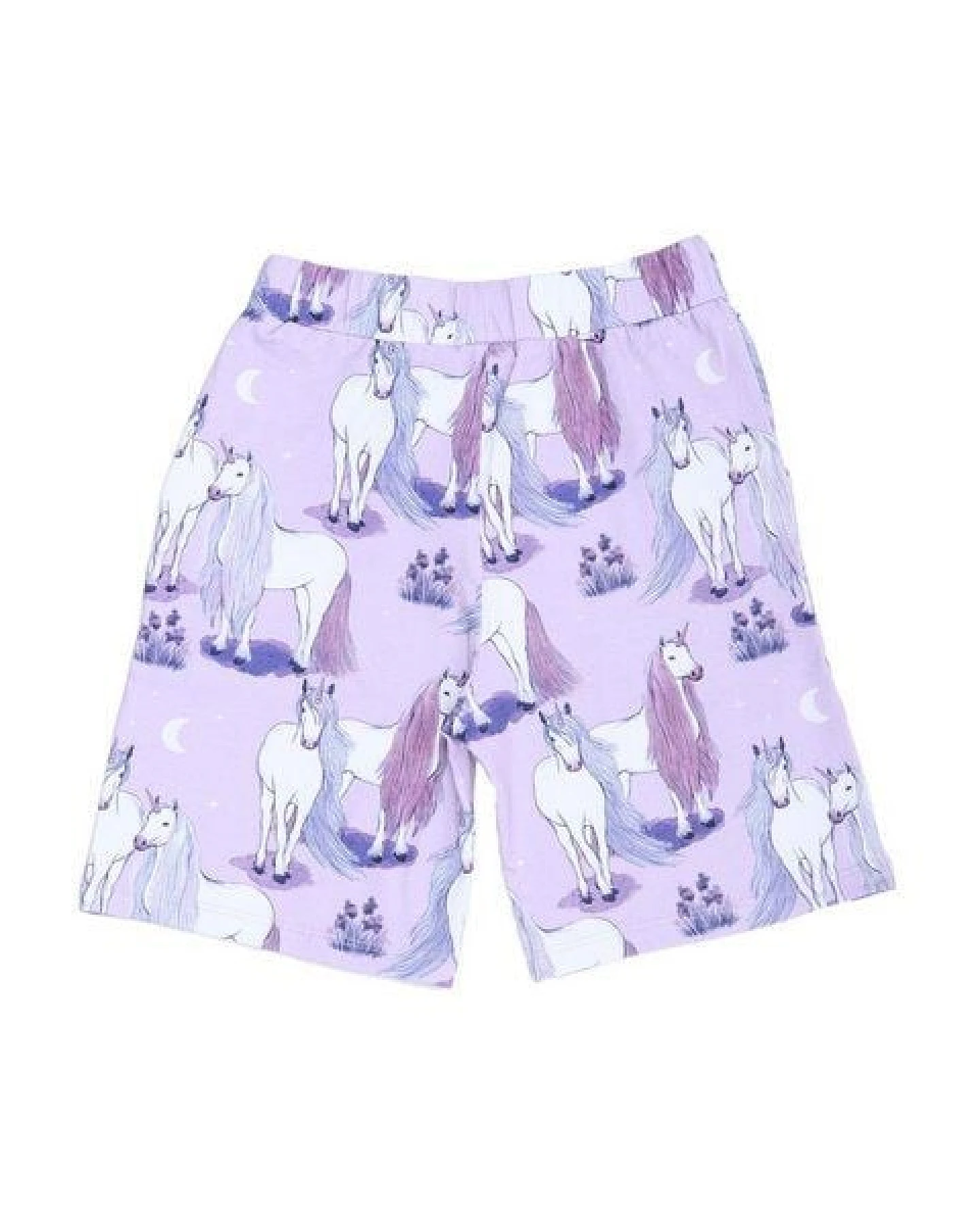 Kinder Shorts „Unicornland“ aus Bio-Baumwolle in Lila – GOTS-zertifiziert, Walkiddy – Ansicht 3