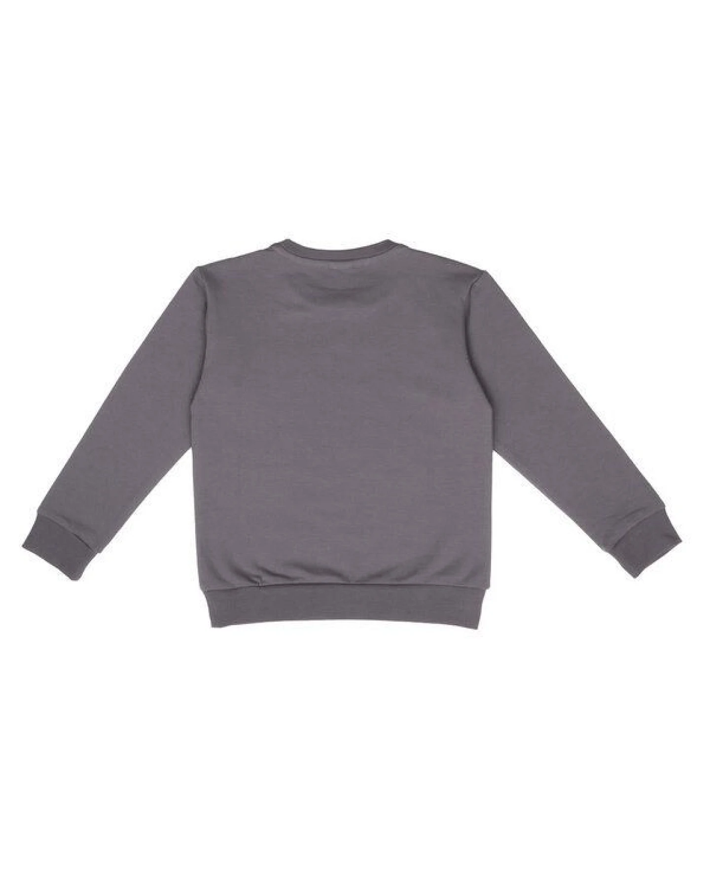 Kinder Sweatshirt GOTS zertifiziert – Anthrazit mit Fuchsmotiv, weich & bequem – Ansicht 3