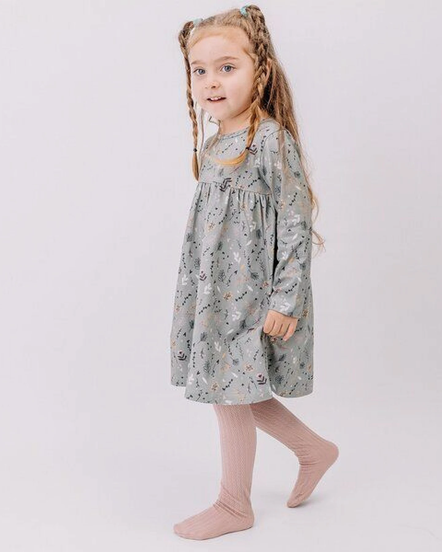 Strumpfhose Rosa Uni Bio-Baumwolle GOTS – Walkiddy – Ansicht 3