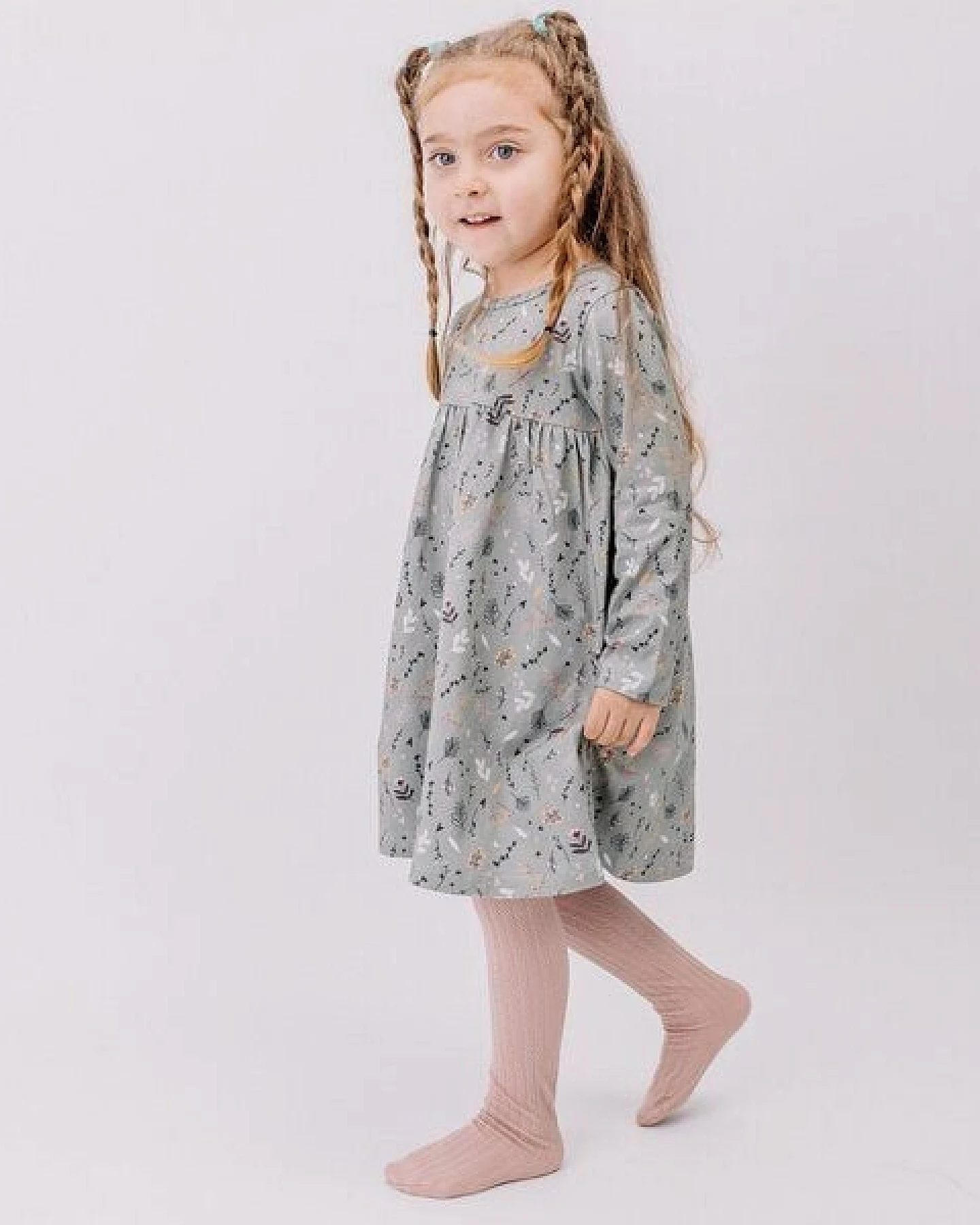 Strumpfhose Rosa Uni Bio-Baumwolle GOTS – Walkiddy – Ansicht 3