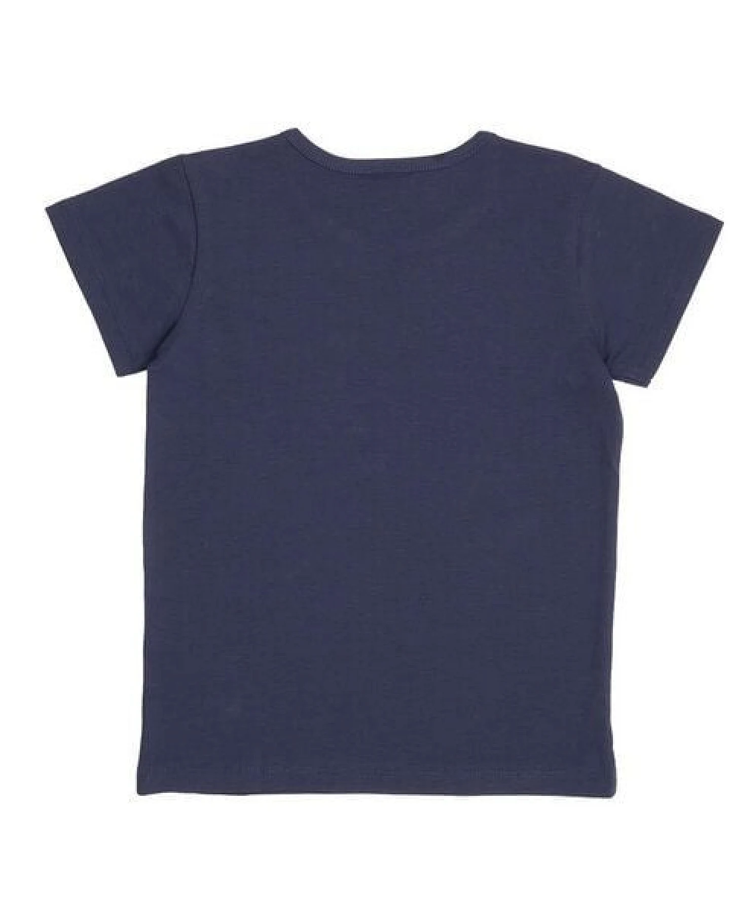 T-Shirt Dunkelblau Weißes Pferd-Frontprint Bio-Baumwolle GOTS – Walkiddy – Ansicht 3