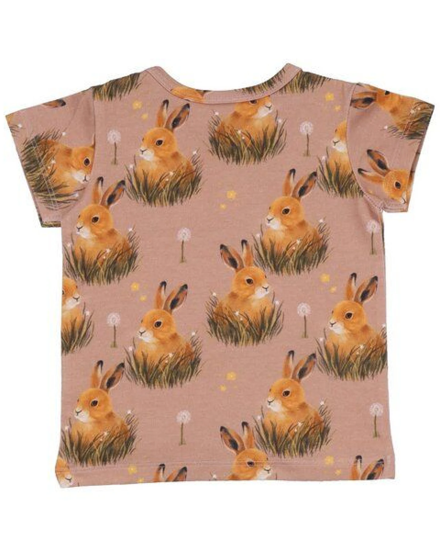 Bio-Baumwolle Rosa T-Shirt Pretty Bunnies - Nachhaltig & Allergikerfreundlich von Walkiddy – GOTS zertifiziert – Ansicht 3