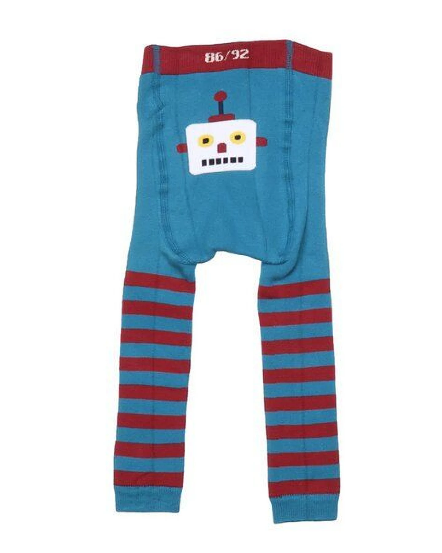 Leggings Blau Roboter-Allover Bio-Baumwolle GOTS – Walkiddy – Ansicht 3