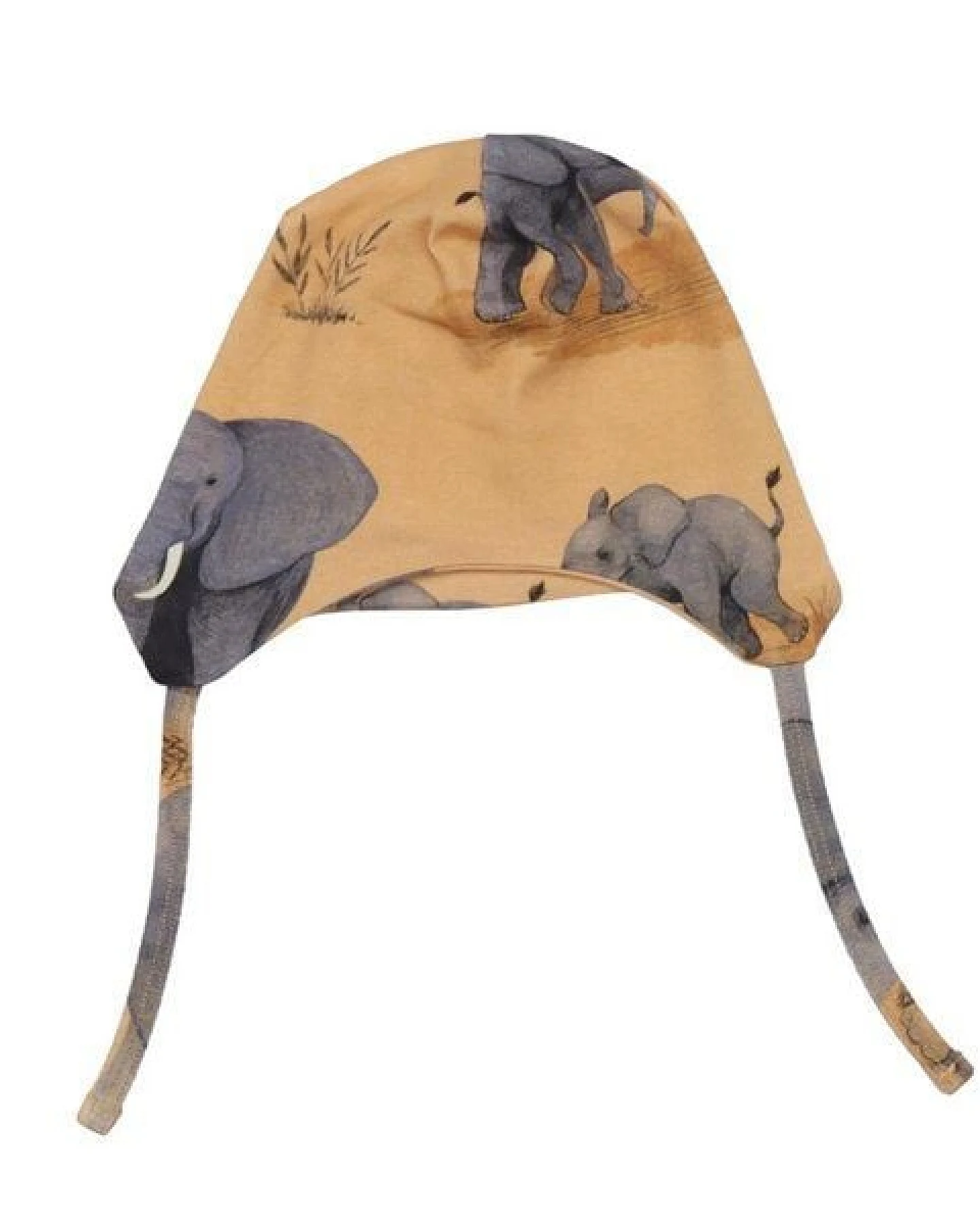 Walkiddy Nachhaltige Elephant Family Mütze - Orange, Allergikerfreundlich und Umweltschonend – GOTS zertifiziert – Ansicht 2