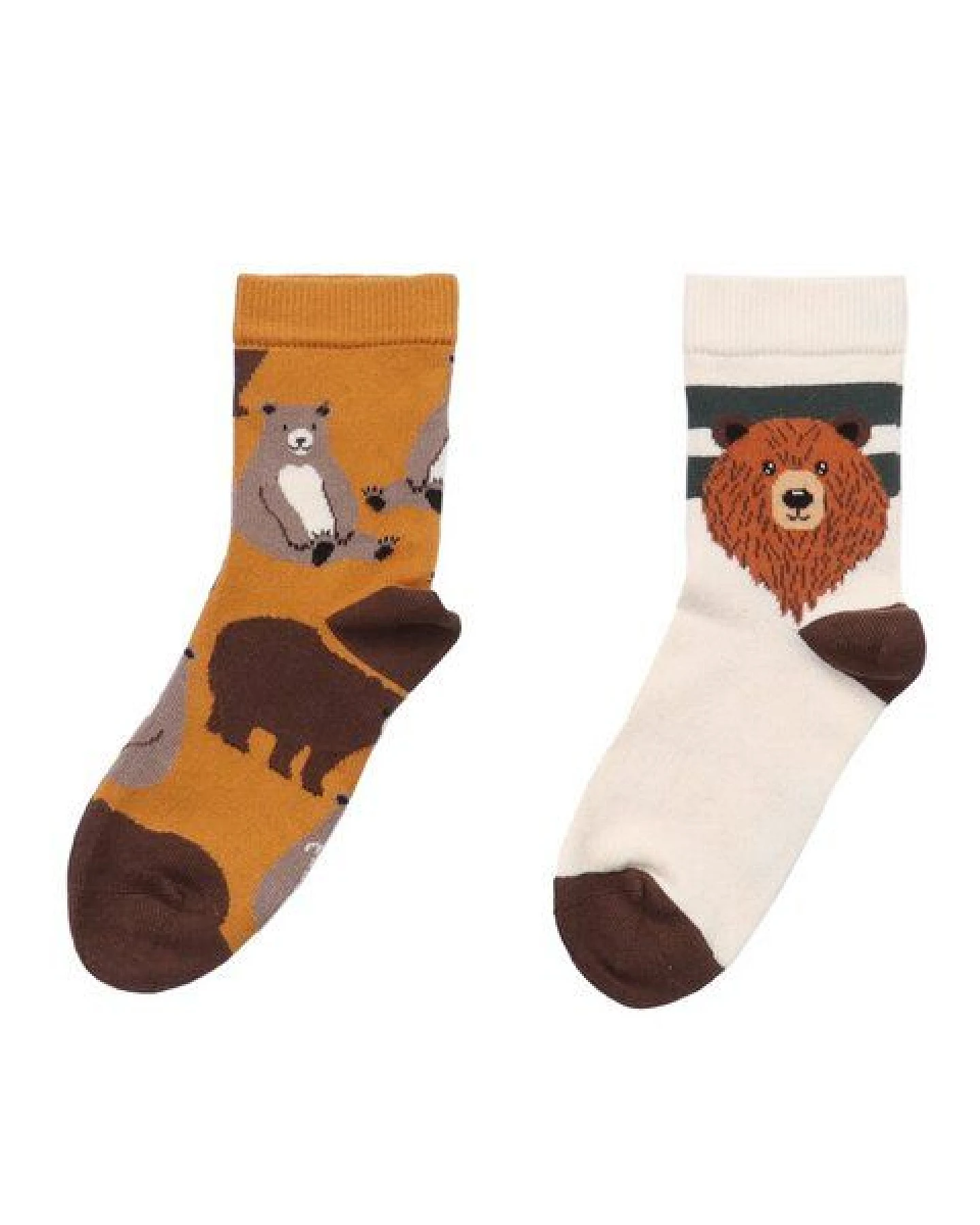 Kinder Socken Baby Bears Naturtöne – Walkiddy, GOTS Bio-Baumwolle, weiche nahtarme Strümpfe für empfindliche Kinderfüße, Alltag & Geschenk – Ansicht 2