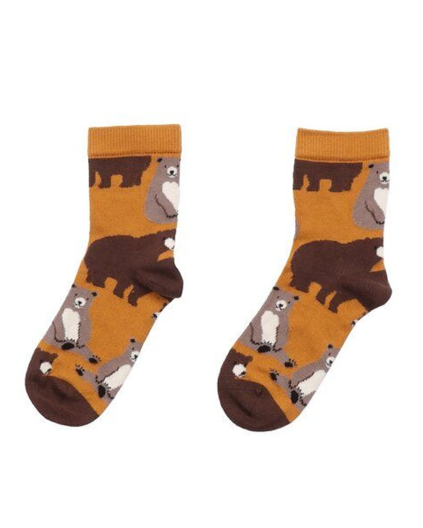 Kinder Socken Baby Bears Naturtöne – Walkiddy, GOTS Bio-Baumwolle, weiche nahtarme Strümpfe für empfindliche Kinderfüße, Alltag & Geschenk – Ansicht 3