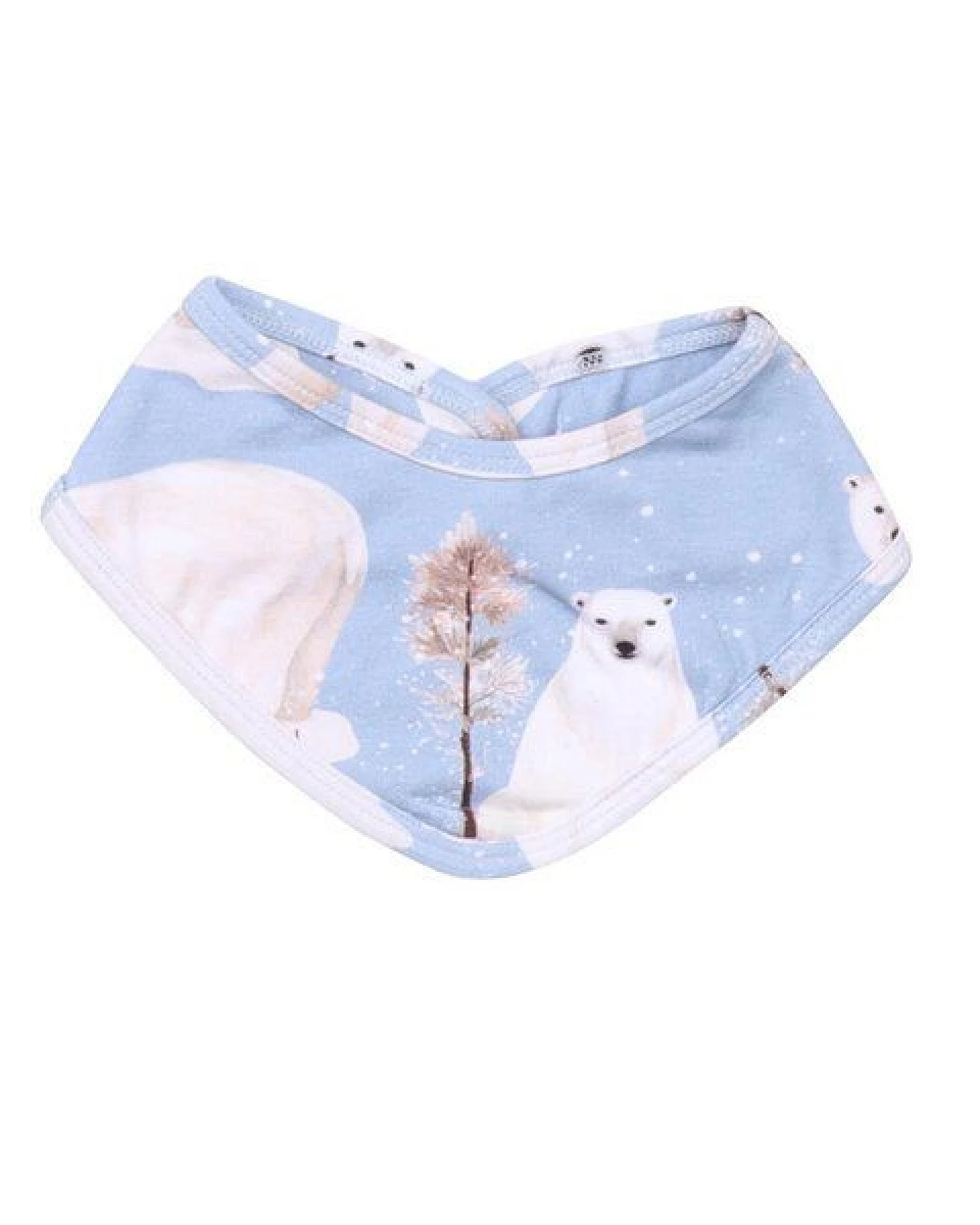 Walkiddy Polar Bear Family Blau – Öko-Aware Dreieckstuch für nachhaltige Mode – GOTS zertifiziert – Ansicht 2