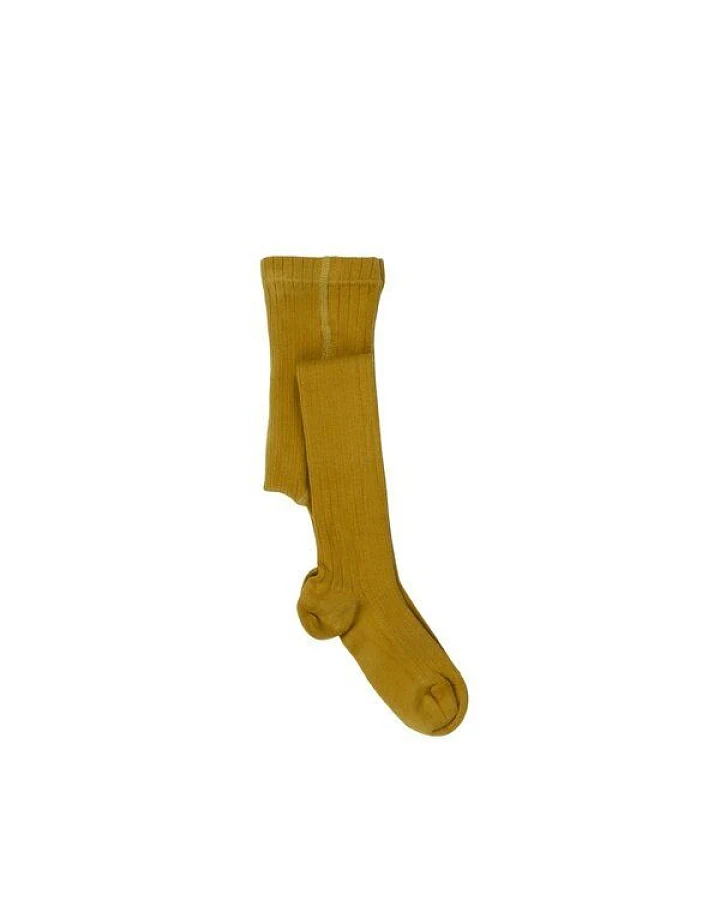 Baby Strumpfhose curry-gelb – Walkiddy, GOTS-zertifizierte Bio-Baumwolle, weiche Strumpfhose aus 90% Bio-Baumwolle 2% Elasthan, farbenfrohe nachhaltige Baby-Tights für Herbst, Winter, Kita-Alltag und fröhliche Layer-Looks