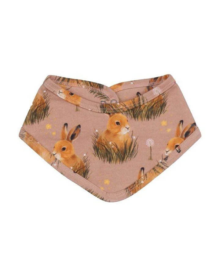 Baby Dreieckstuch Bio-Baumwolle GOTS Pretty Bunnies, saugfähiges Halstuch & Spucktuch, weiches Musselin-Feeling, ideal beim Zahnen, schützt Kleidung zuverlässig und schont empfindliche Babyhaut von Walkiddy