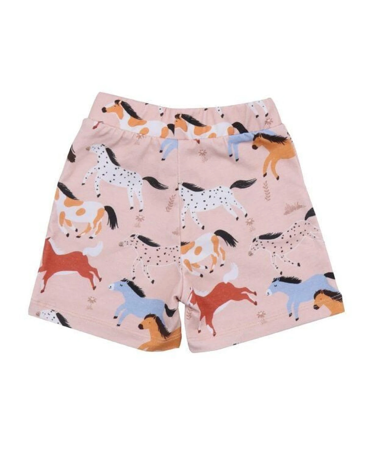 Bio-Baumwollshorts Baby Horses in Rosa - Nachhaltig & Allergikerfreundlich von Walkiddy – GOTS zertifiziert – Ansicht 3