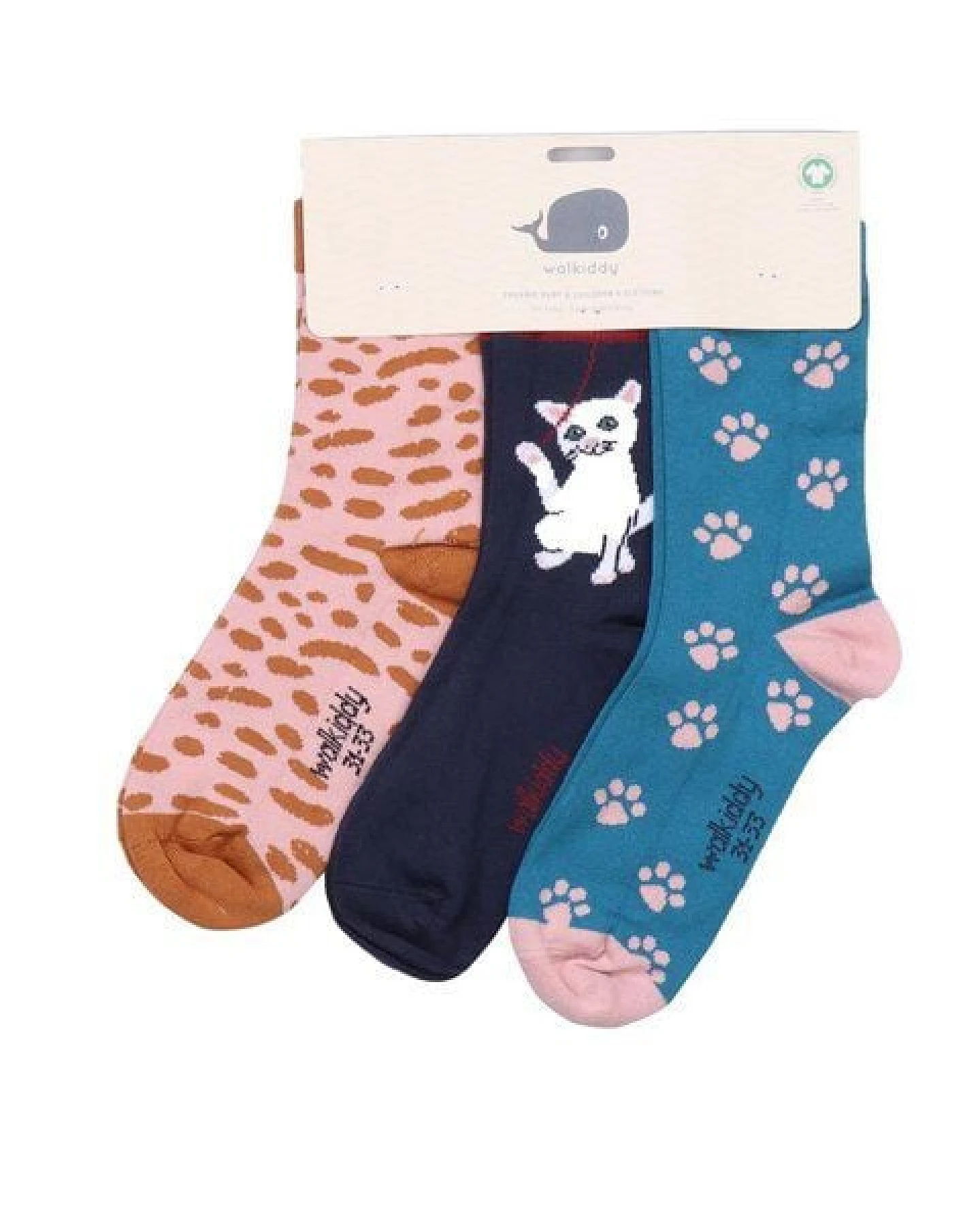 Baby & Kinder Socken GOTS zertifiziert Bio-Baumwolle Katzenmotive weich elastisch – Walkiddy – Ansicht 3