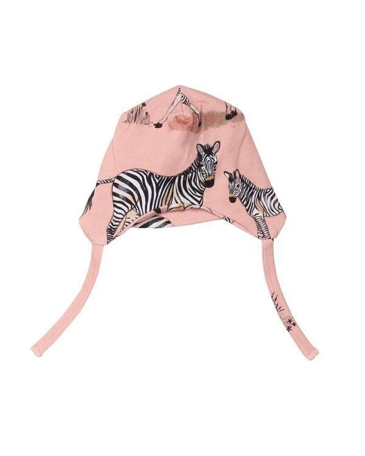 Walkiddy Zebra Family Mütze - Rosa, Nachhaltige und Allergikerfreundliche Kinderkopfbedeckung – GOTS zertifiziert