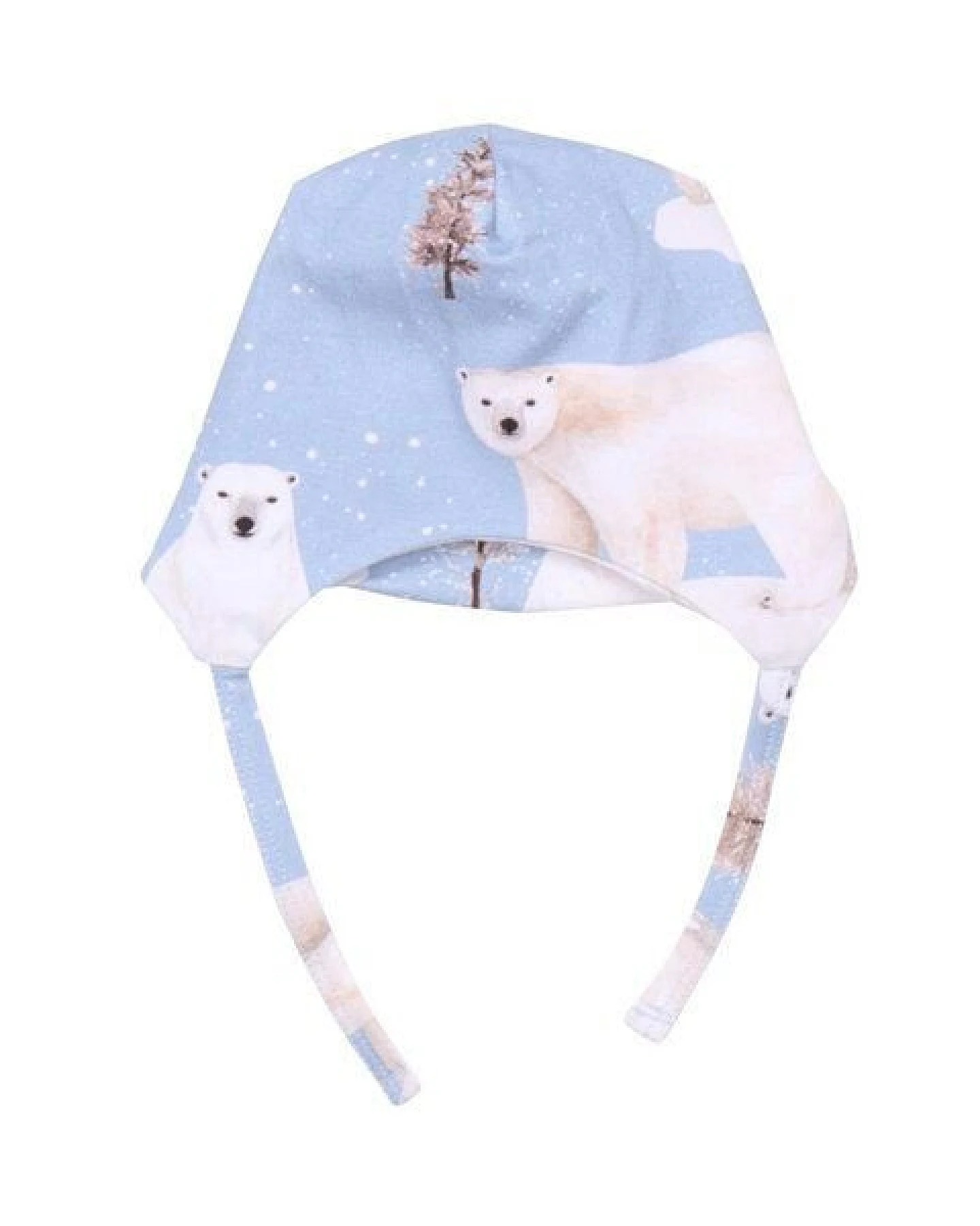 Walkiddy Umweltfreundliche Polar Bear Family Mütze - Blau, Nachhaltige & Allergikerfreundliche Mode – GOTS zertifiziert – Ansicht 2