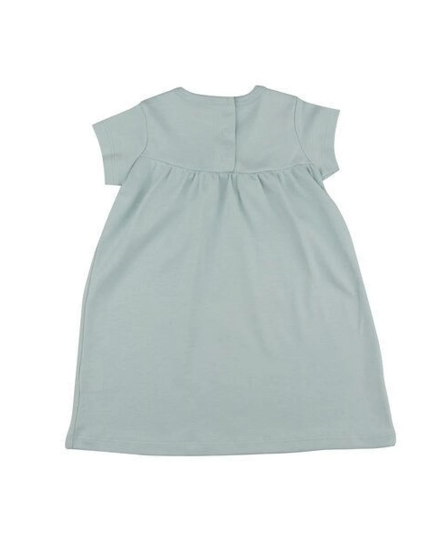 Baby Kleid GOTS zertifiziert, tucangrün, Kurzarm, Tukan-Print, Bio-Baumwolle, weich – Walkiddy – Ansicht 3