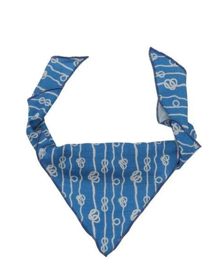 Baby Dreieckstuch Bio-Baumwolle GOTS Sailor’s Knot blau, maritimes Halstuch & Spucktuch, weich, atmungsaktiv, saugstark, verstellbarer Verschluss, nachhaltiges Accessoire für jeden Tag von Walkiddy
