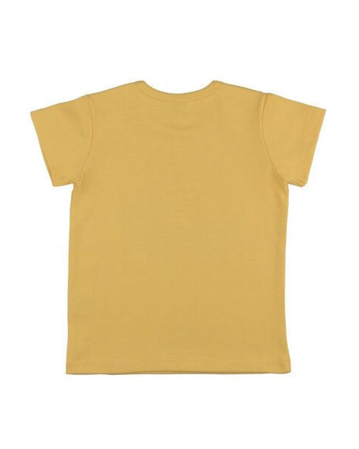 Kinder T-Shirt GOTS zertifiziert – Gelb, Kurzarm, schlicht & kombinierbar – Ansicht 2