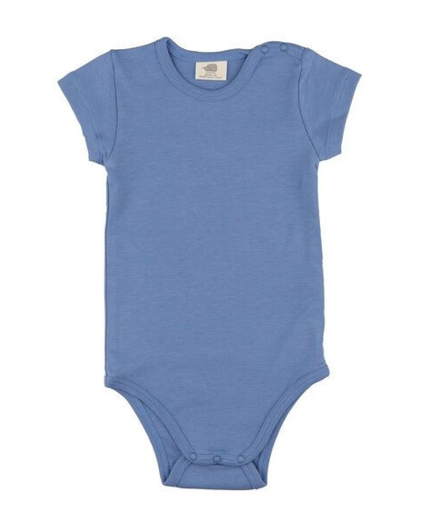 Baby Kurzarmbody GOTS zertifiziert – Hellblau, schlicht & bequem, weich auf der Haut – Ansicht 2