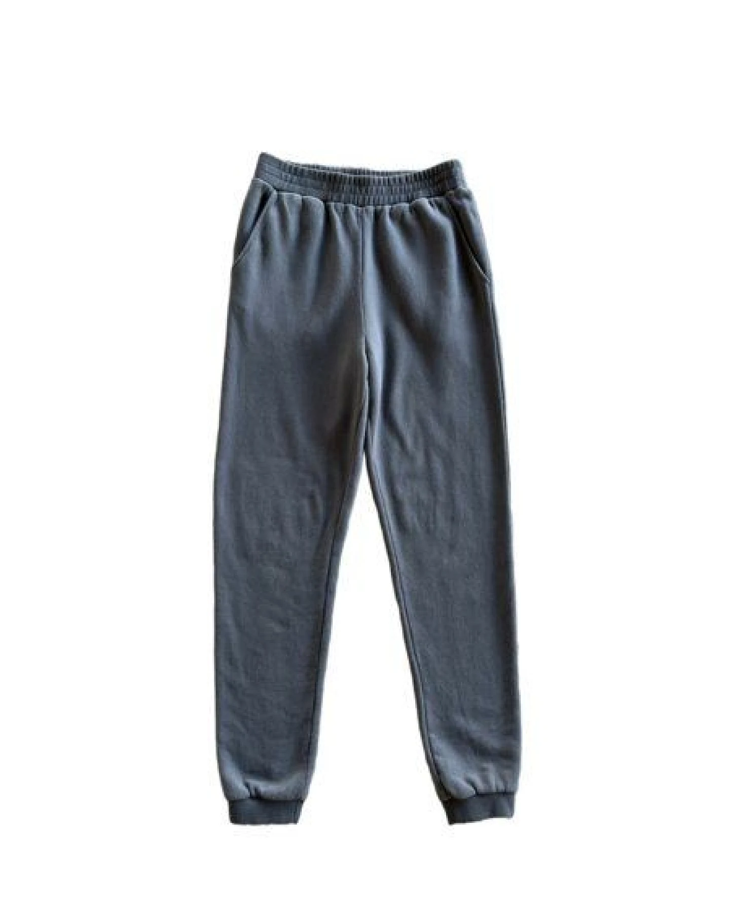 PETER JO Hose Eddy Midnight Grey - Bio-Baumwoll-Fleece – Ansicht 2