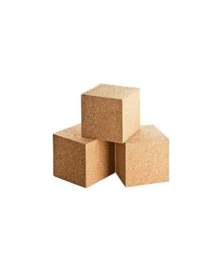 Kork-Deko 3er Set: Korkwürfel Würfel aus Kork - 10 cm x 10 cm x 10 cm - zum Basteln und Spielen - 100% Presskork