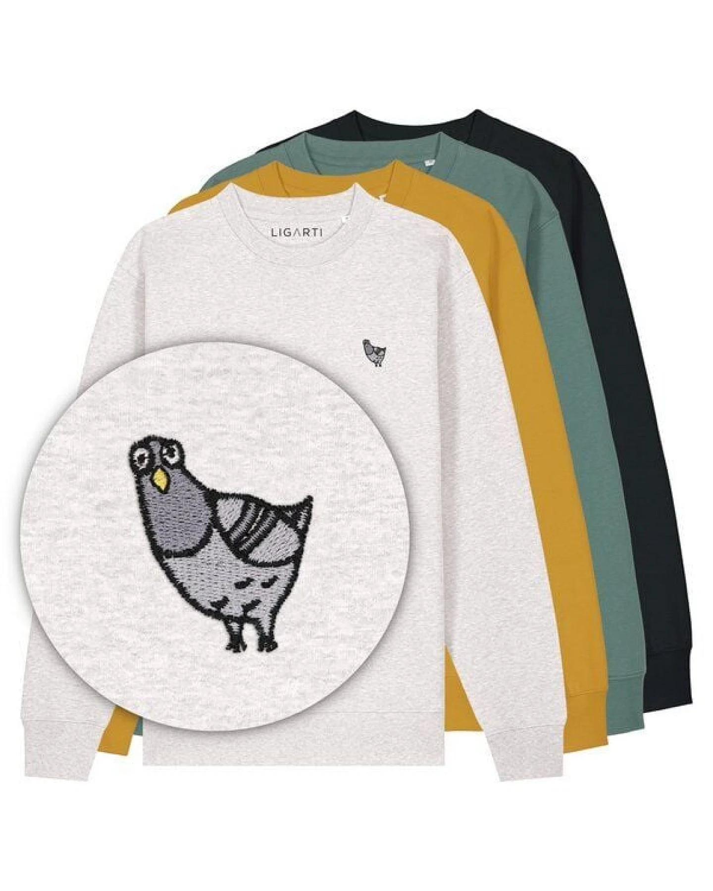 Bestickter Pullover – Claude – LIGARTI Tiermanufaktur – Ansicht 2