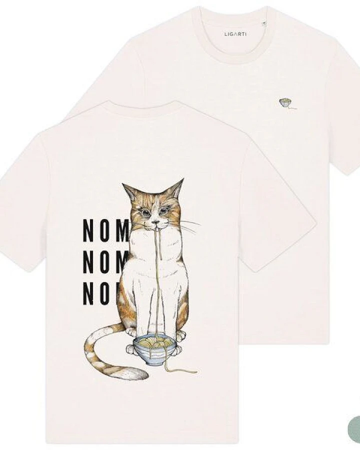 T-Shirt – Ramenkatze – LIGARTI Tiermanufaktur