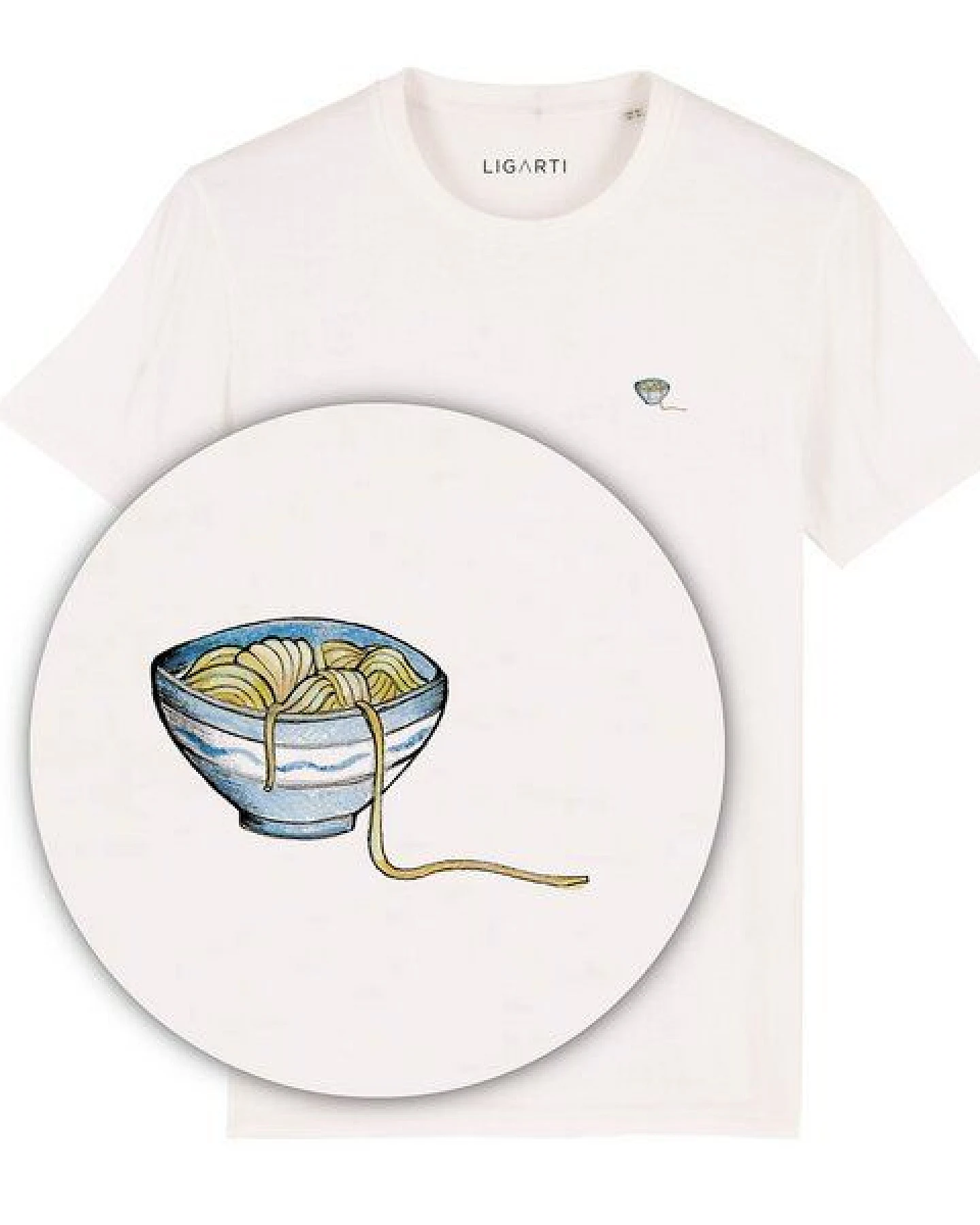 T-Shirt – Ramenkatze – LIGARTI Tiermanufaktur – Ansicht 3