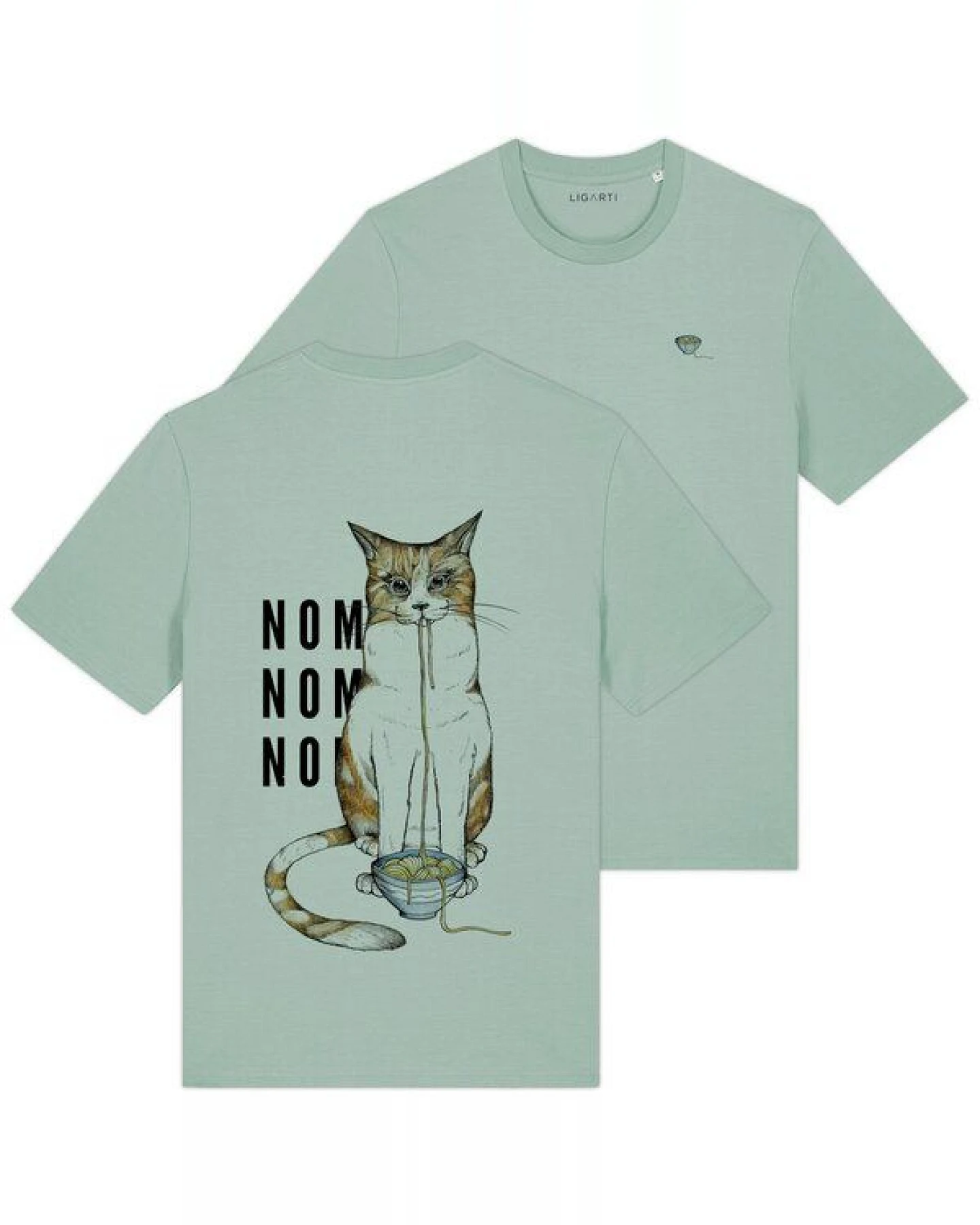 T-Shirt – Ramenkatze – LIGARTI Tiermanufaktur – Ansicht 4